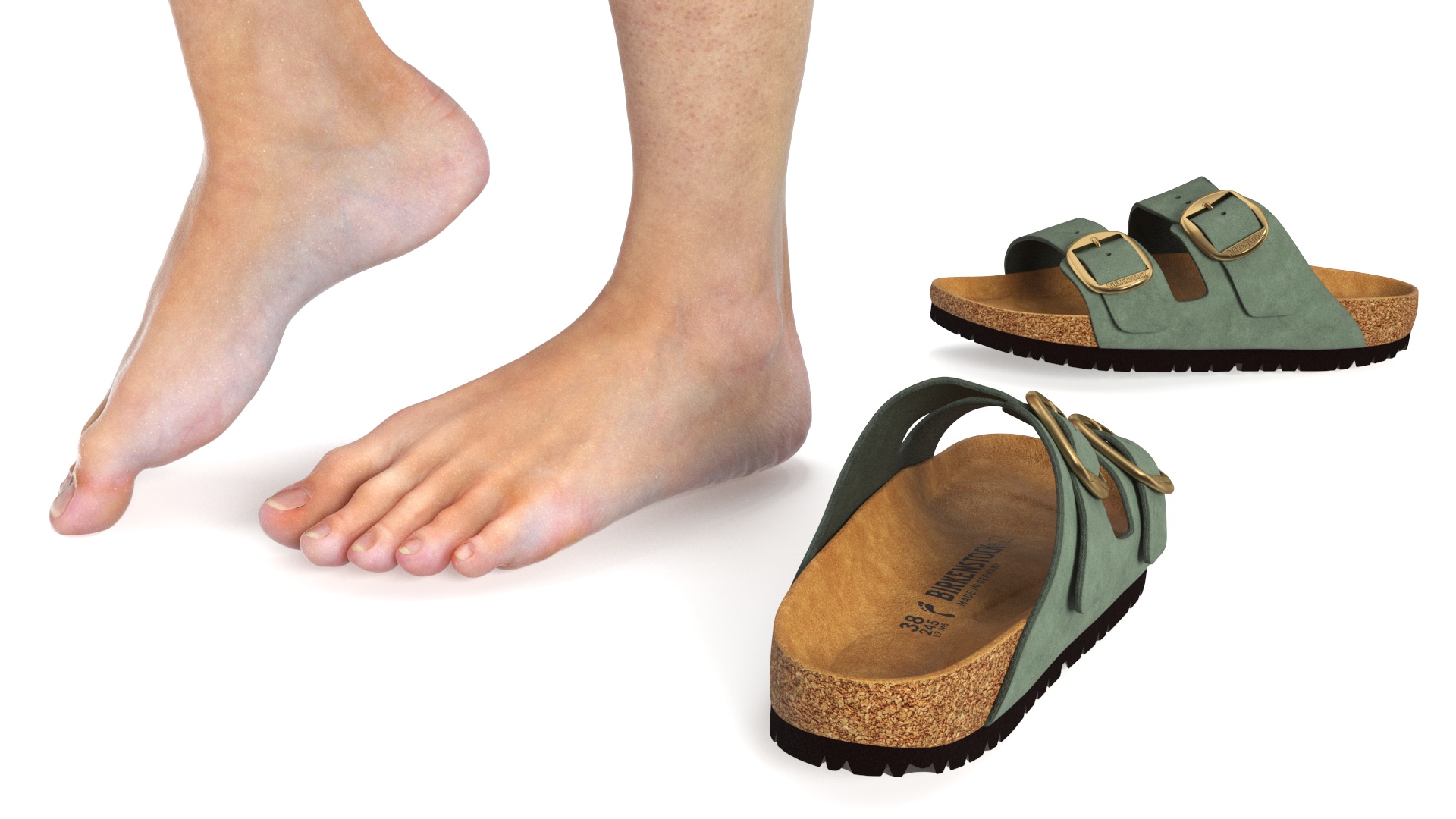3D model Female Legs in Flip-Flops