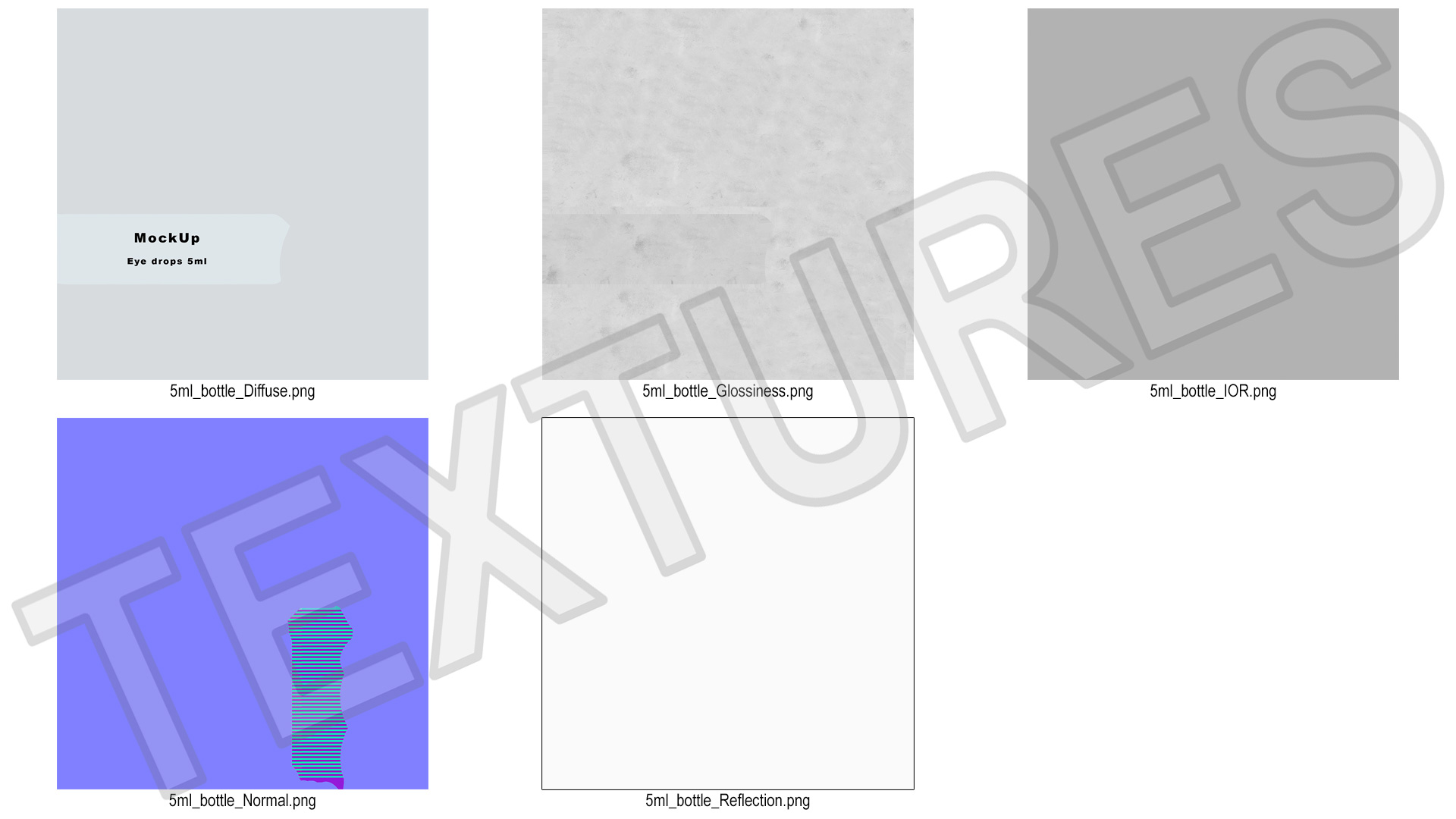 3D Medical Eye Dropper Bottles Mockup Set model