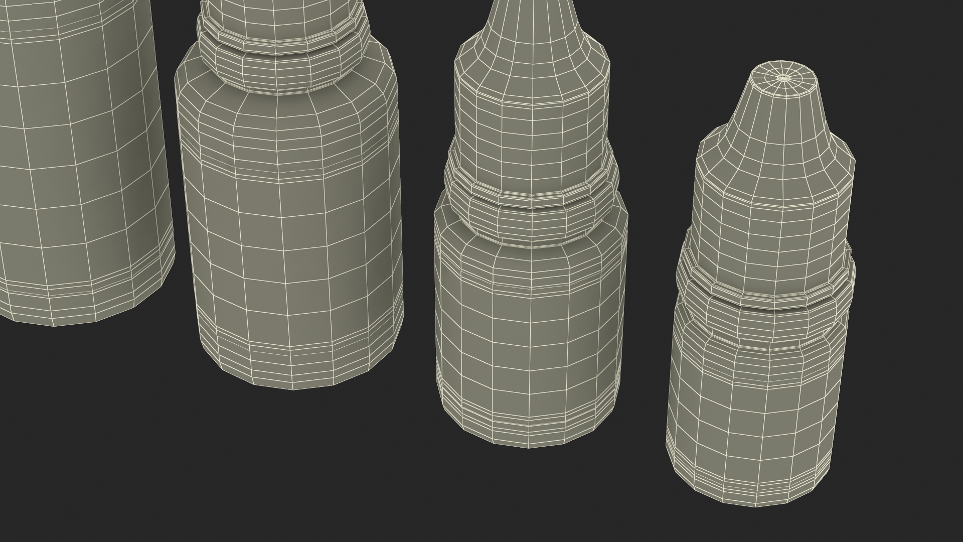 3D Medical Eye Dropper Bottles Mockup Set model