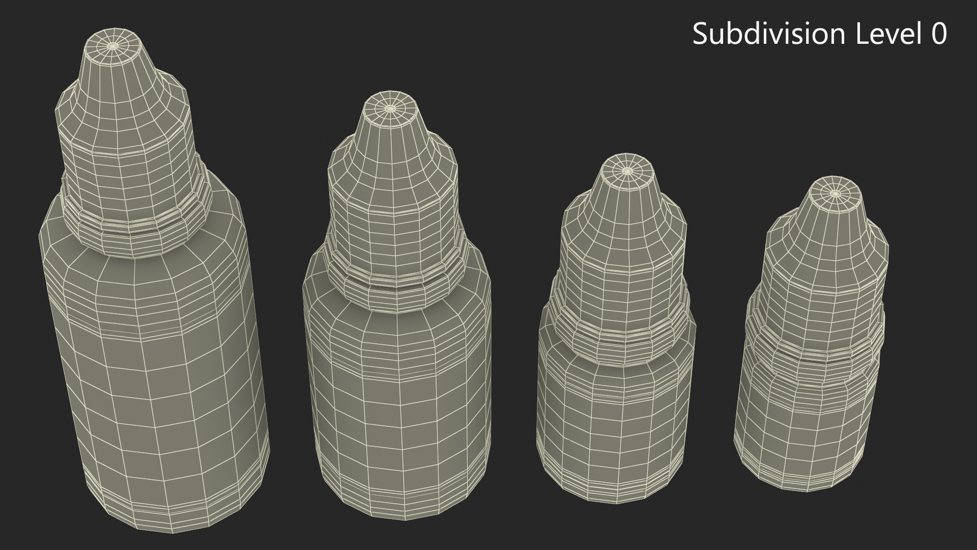 3D Medical Eye Dropper Bottles Mockup Set model