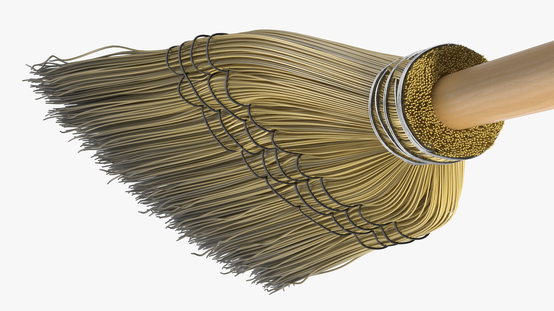 Rustic Straw Cleaning Old Broom, view 7