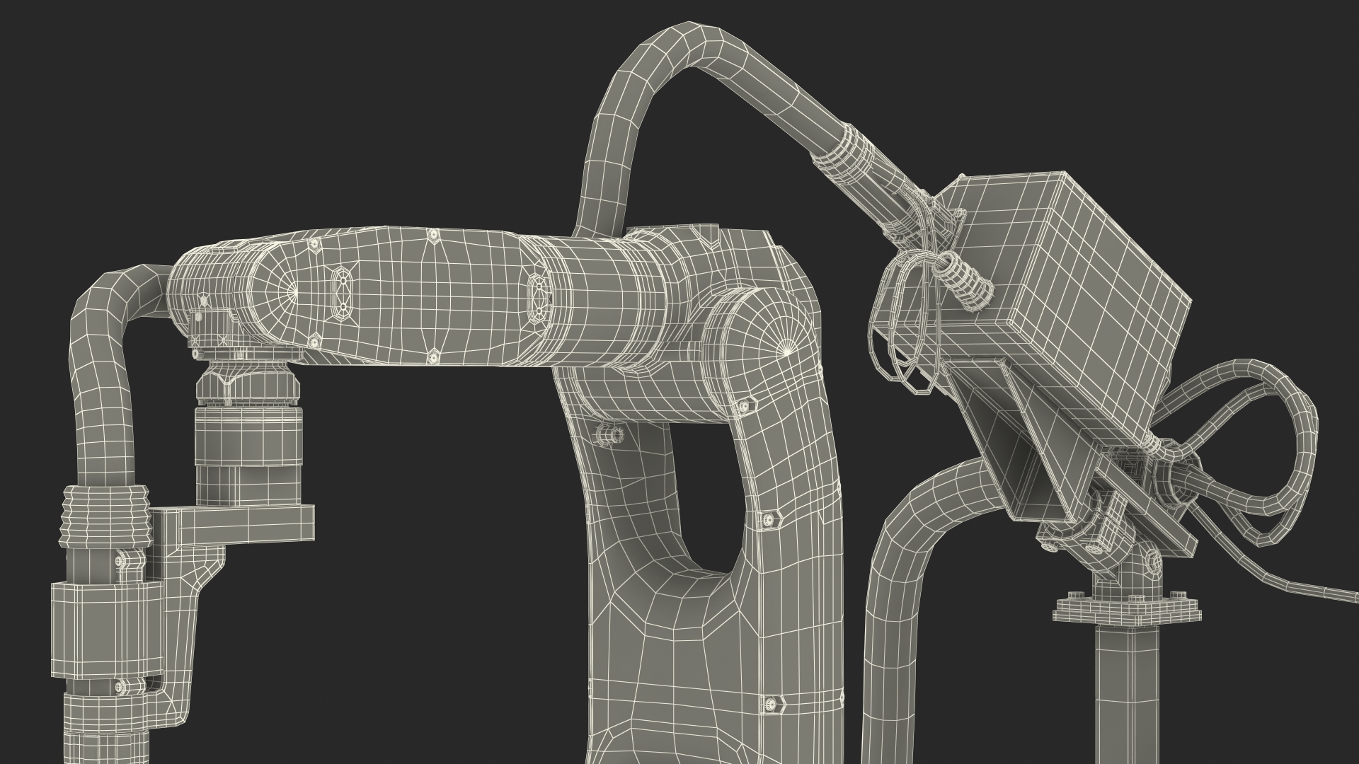 Industrial Robot with Arc Welding Kit Rigged 3D model