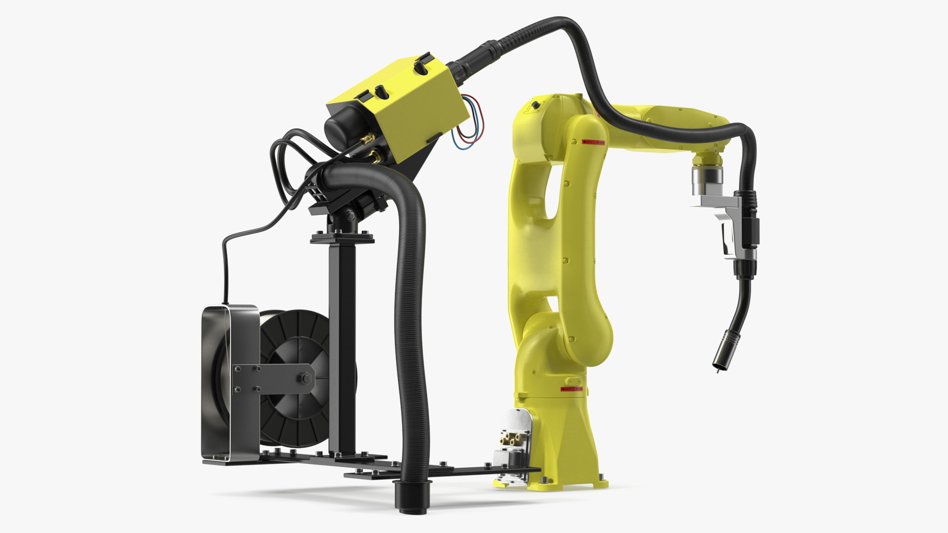 Industrial Robot with Arc Welding Kit Rigged 3D model