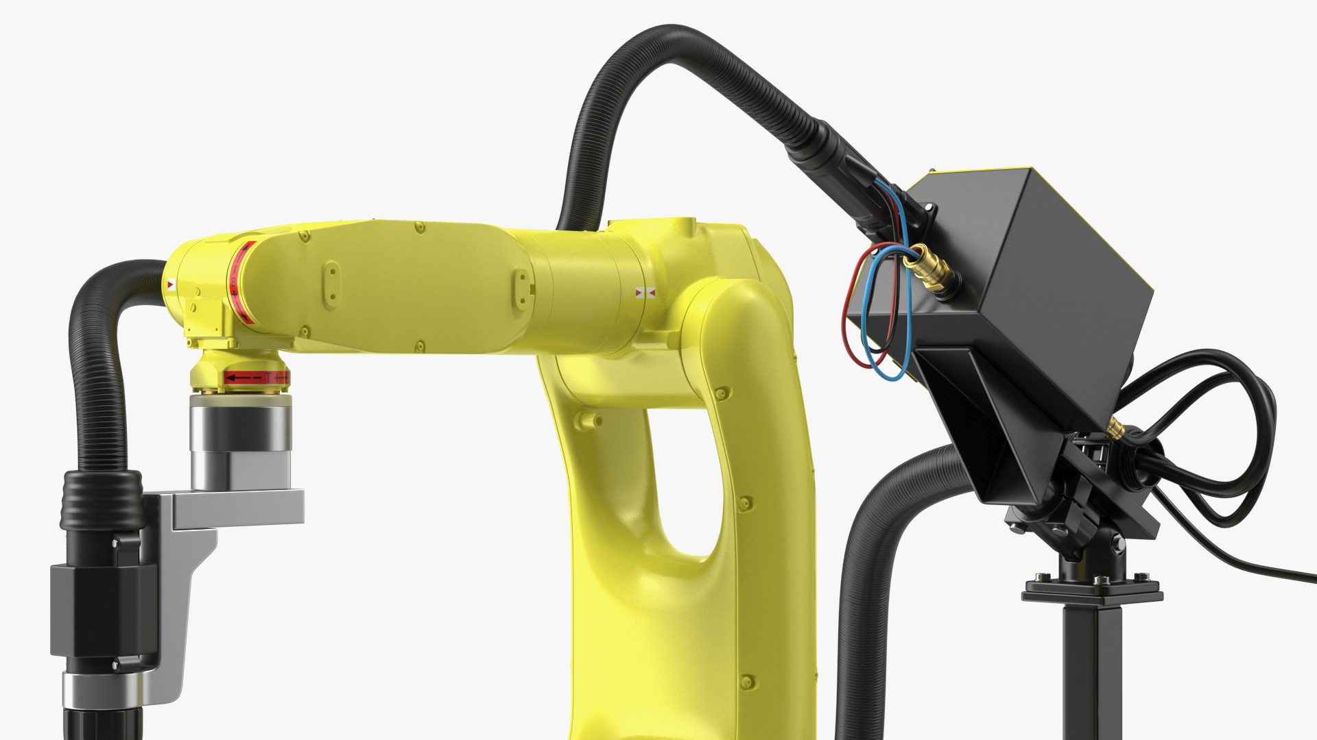 Industrial Robot with Arc Welding Kit Rigged 3D model