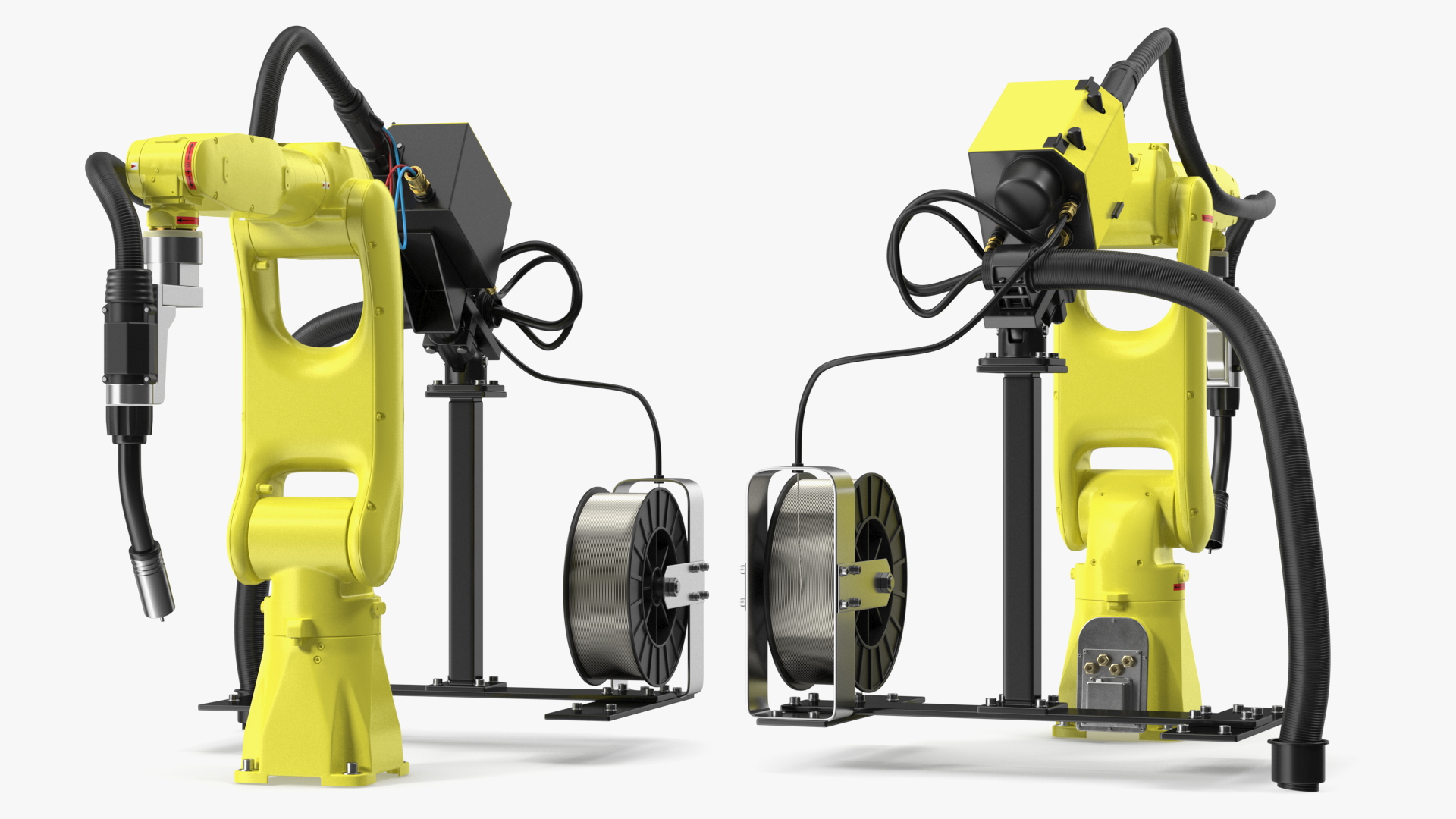 Industrial Robot with Arc Welding Kit Rigged 3D model