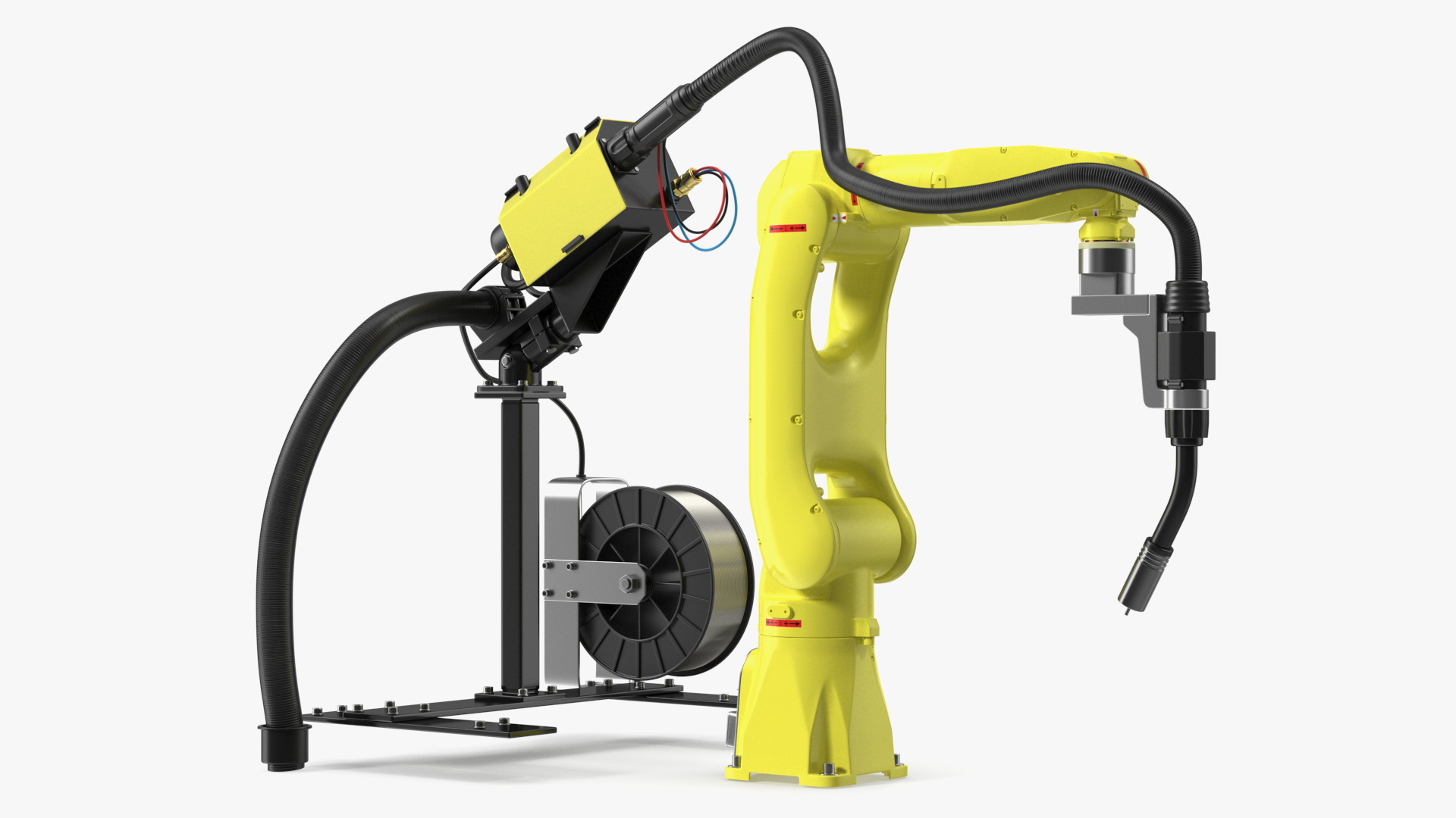 Industrial Robot with Arc Welding Kit Rigged 3D model