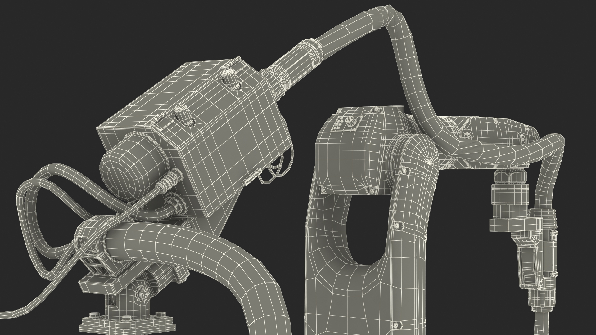 Industrial Robot with Arc Welding Kit Rigged 3D model