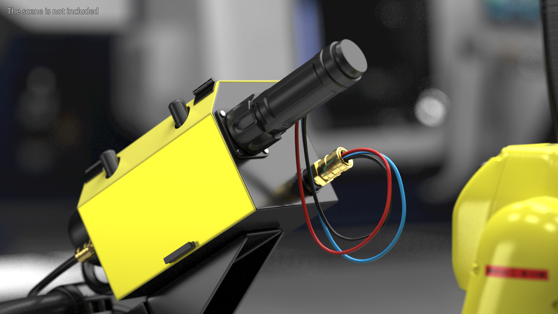Industrial Robot with Arc Welding Kit Rigged 3D model