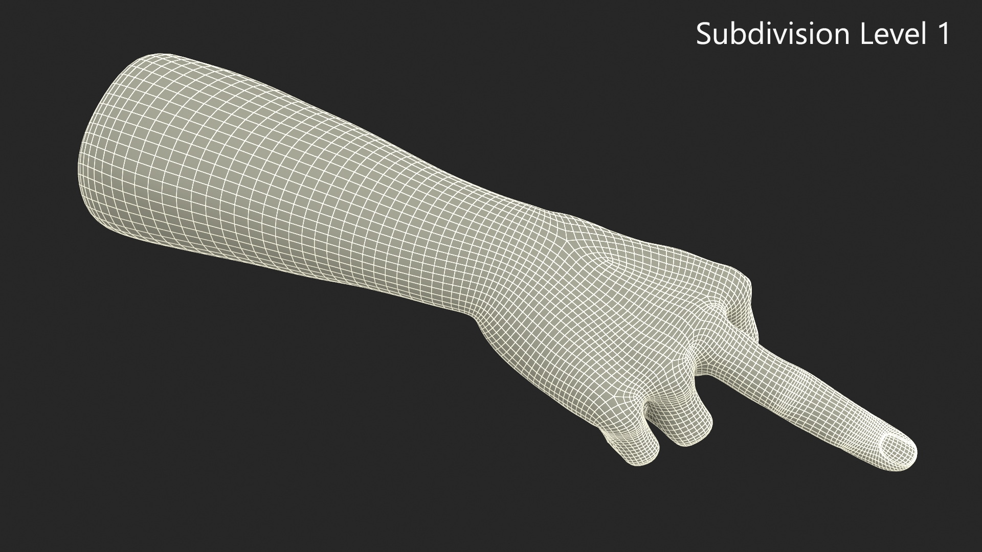 3D Hand of Dark Skinned Man Middle Finger Sign model
