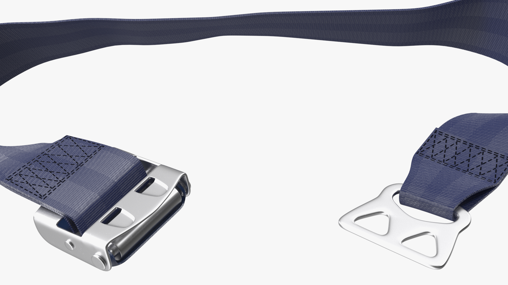 3D Adjustable Type B Airplane Seat Belt Blue