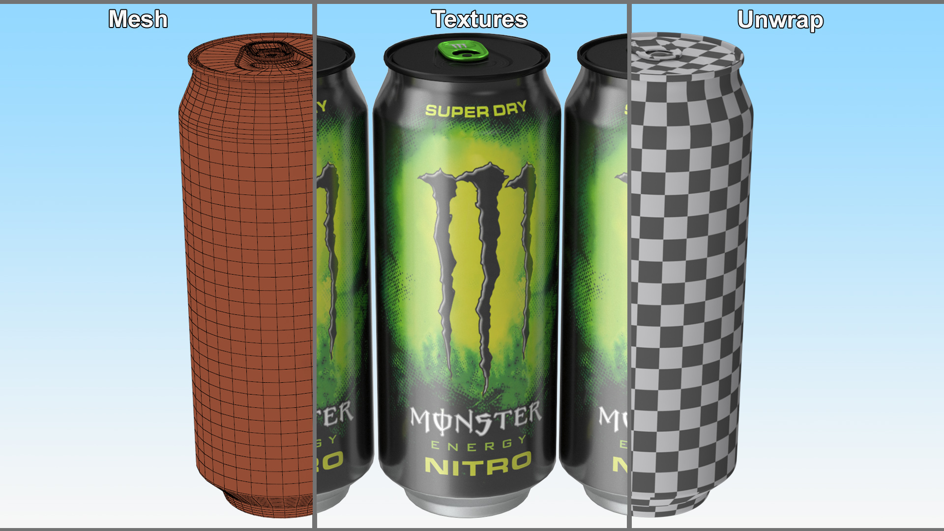 3D model Monster Energy Nitro Super Dry