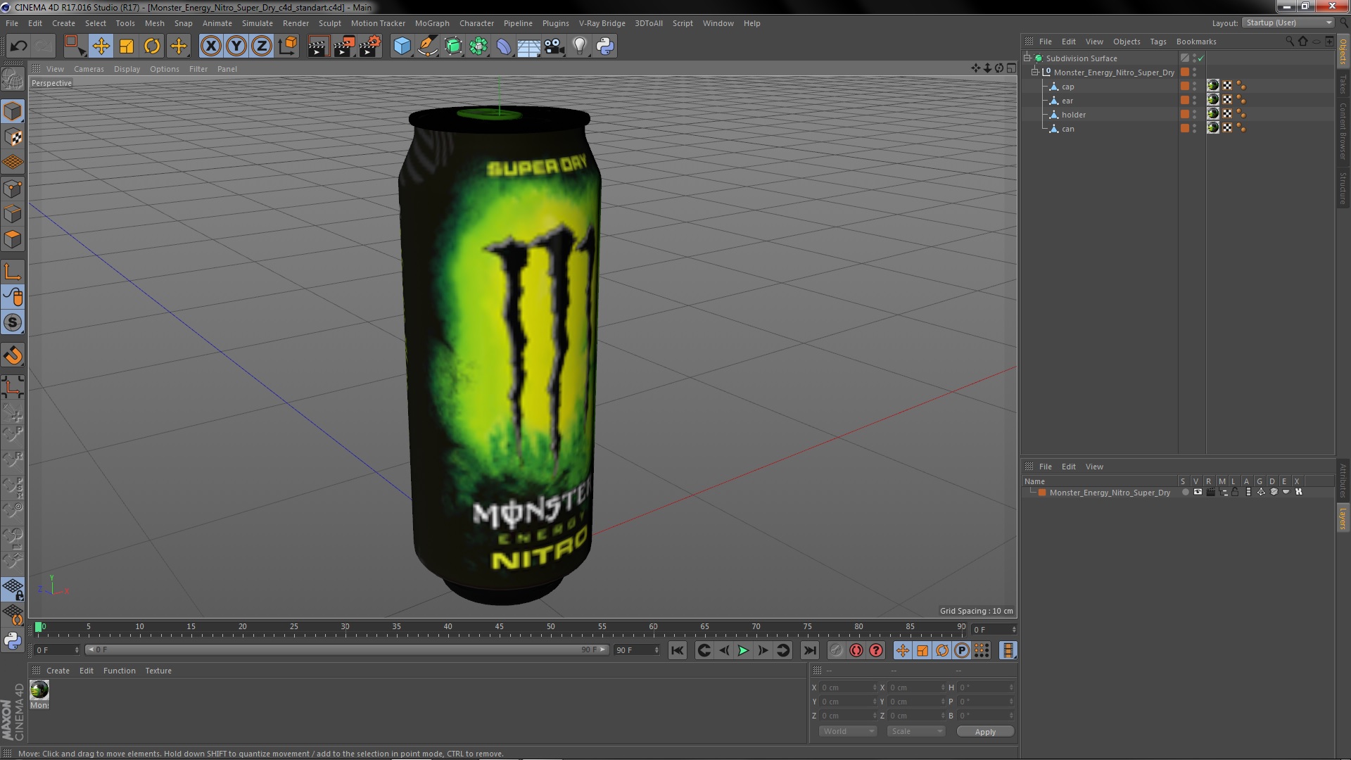 3D model Monster Energy Nitro Super Dry