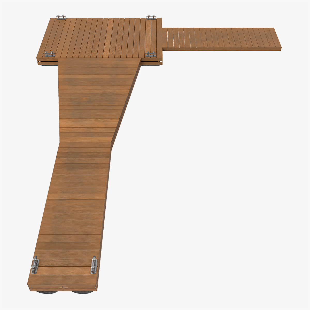 Wooden Pontoon Flottant