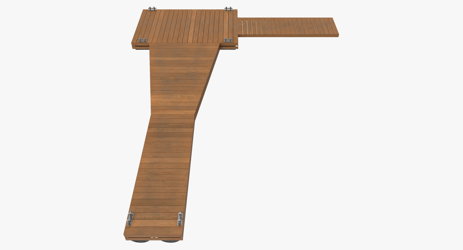 3D Wooden Pontoon Flottant model