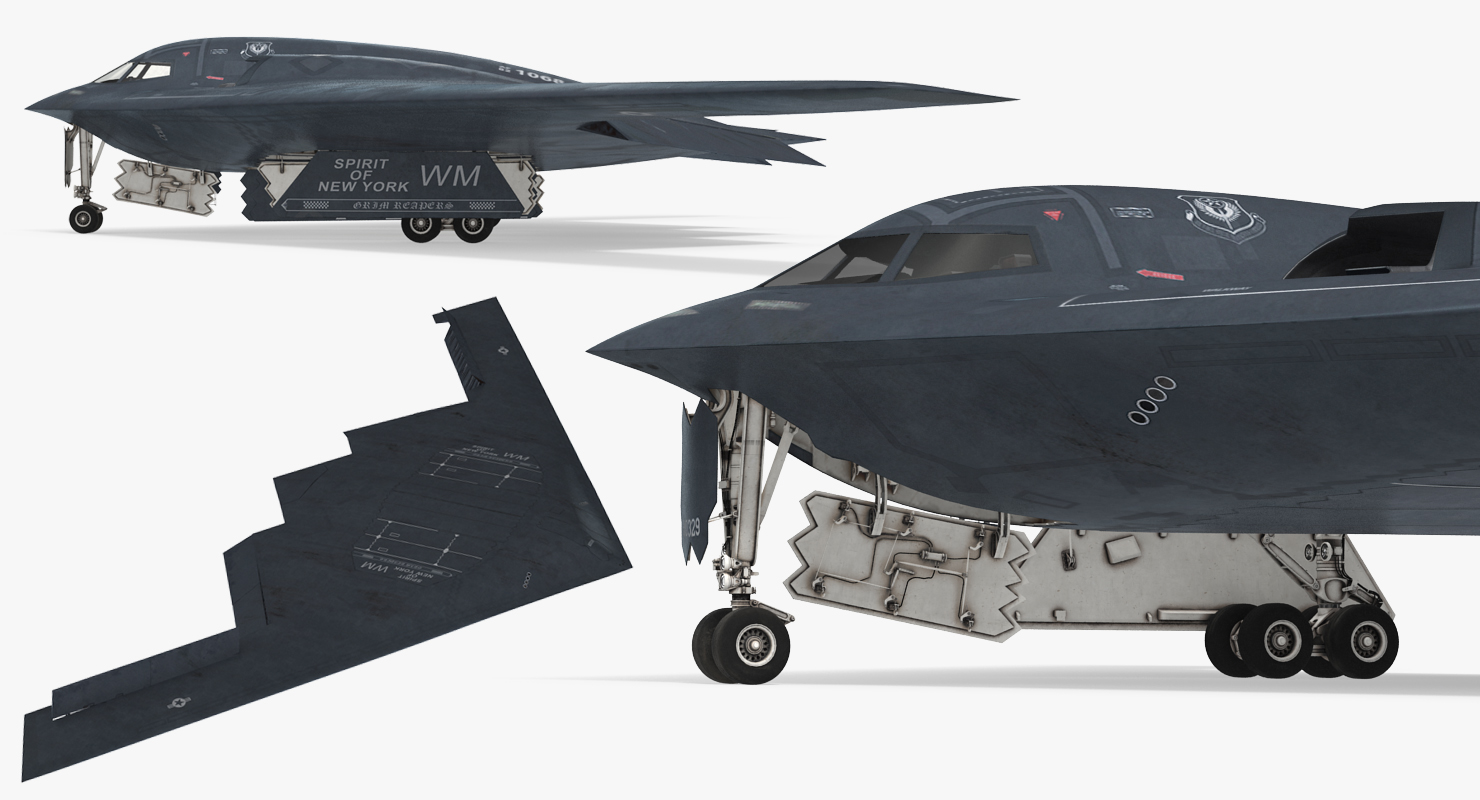 Stealth Bomber B 2 Spirit Rigged 3D