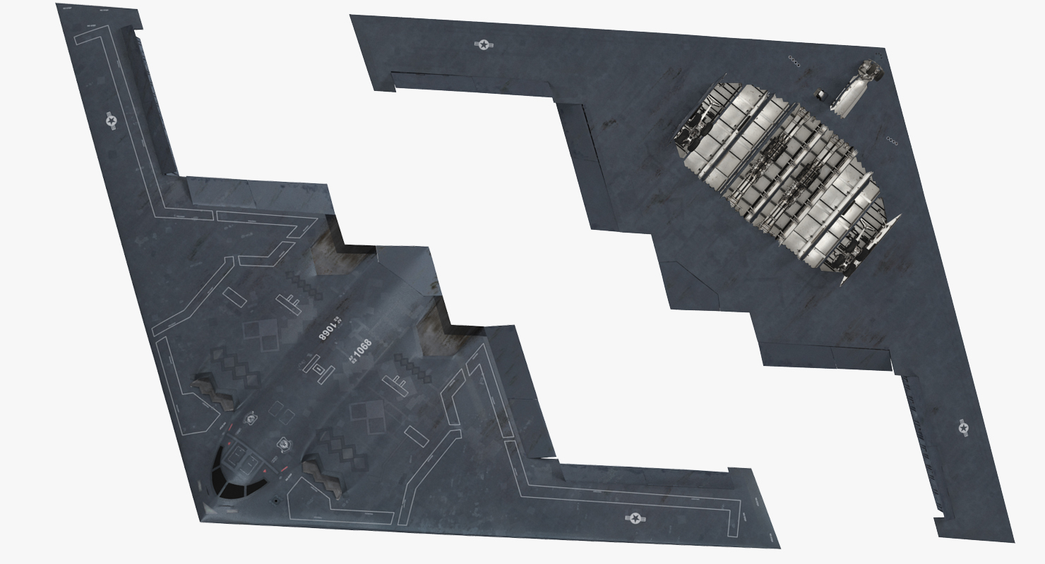 Stealth Bomber B 2 Spirit Rigged 3D