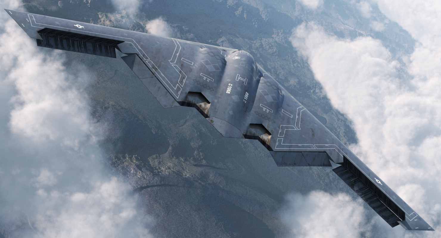 Stealth Bomber B 2 Spirit Rigged 3D