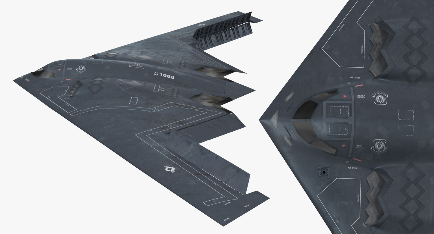 Stealth Bomber B 2 Spirit Rigged 3D