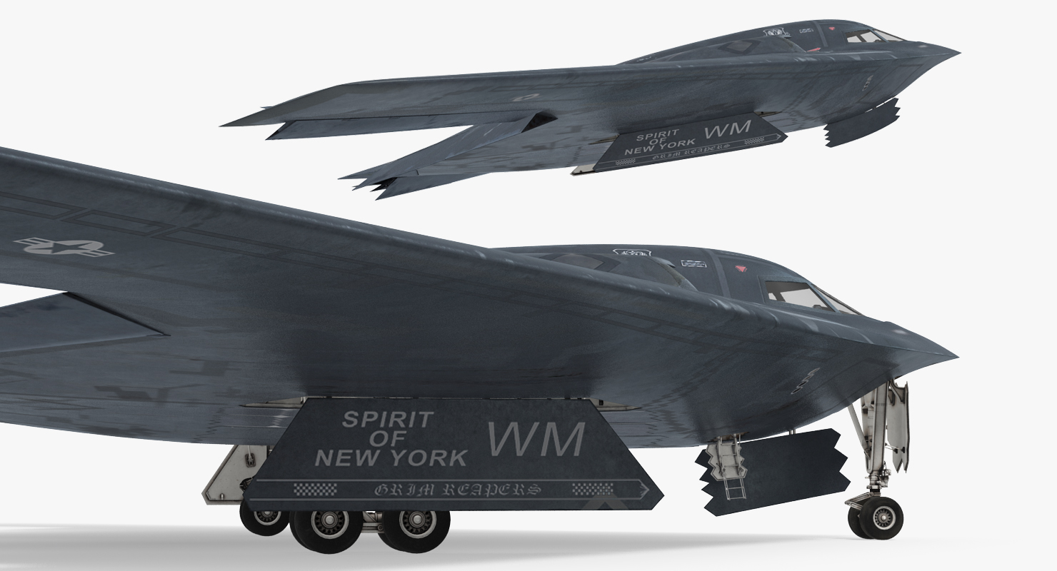 Stealth Bomber B 2 Spirit Rigged 3D