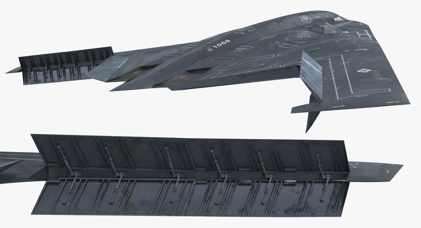 Stealth Bomber B 2 Spirit Rigged 3D