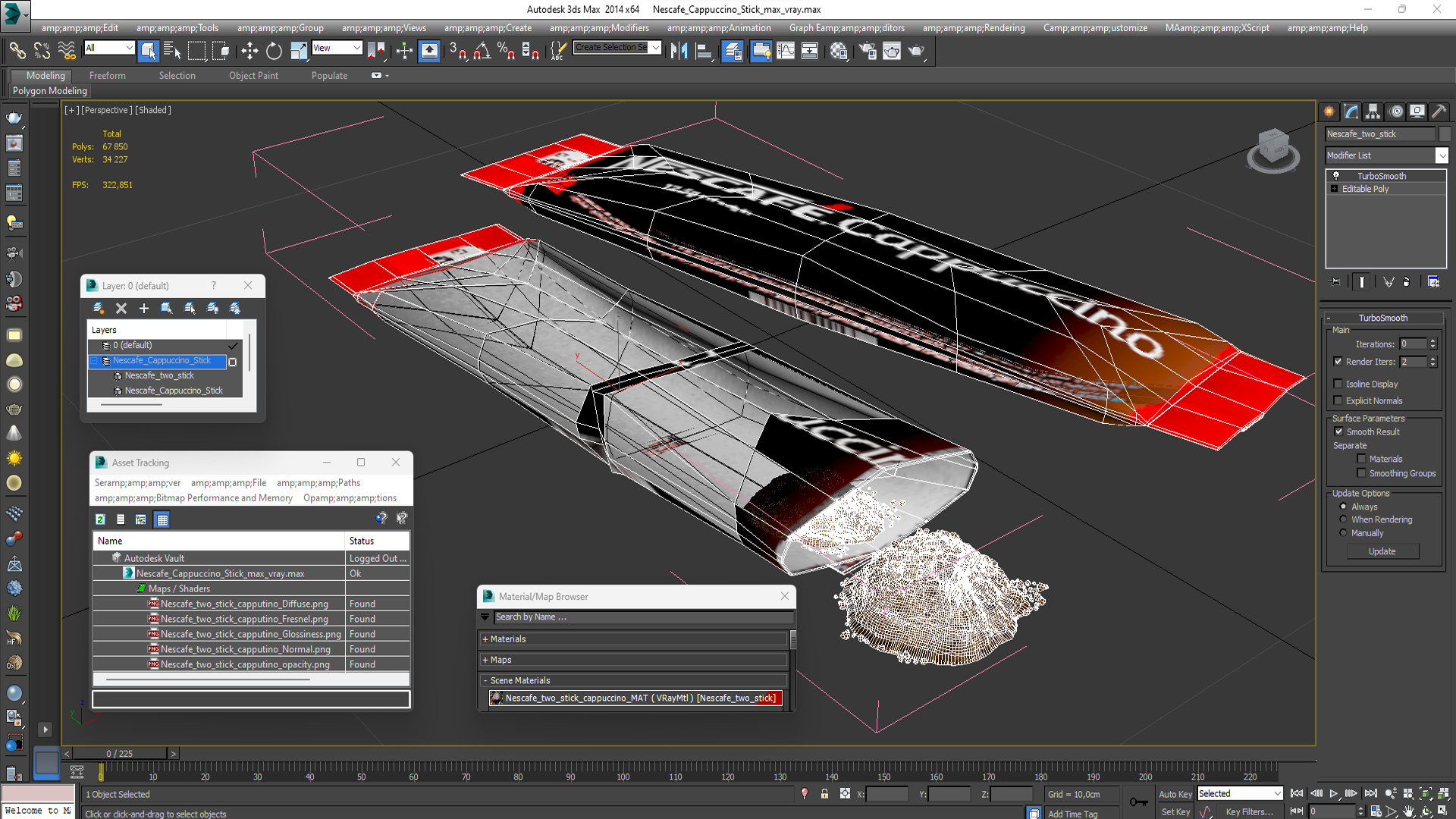 Nescafe Cappuccino Stick 3D model