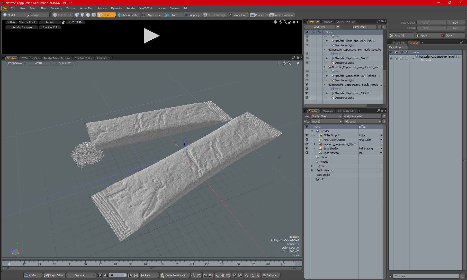 Nescafe Cappuccino Stick 3D model