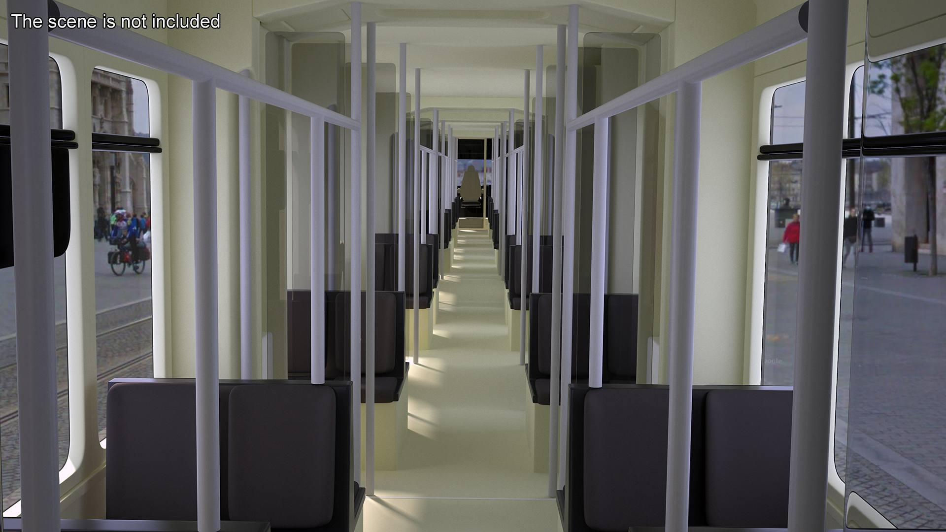 3D model City Tram White