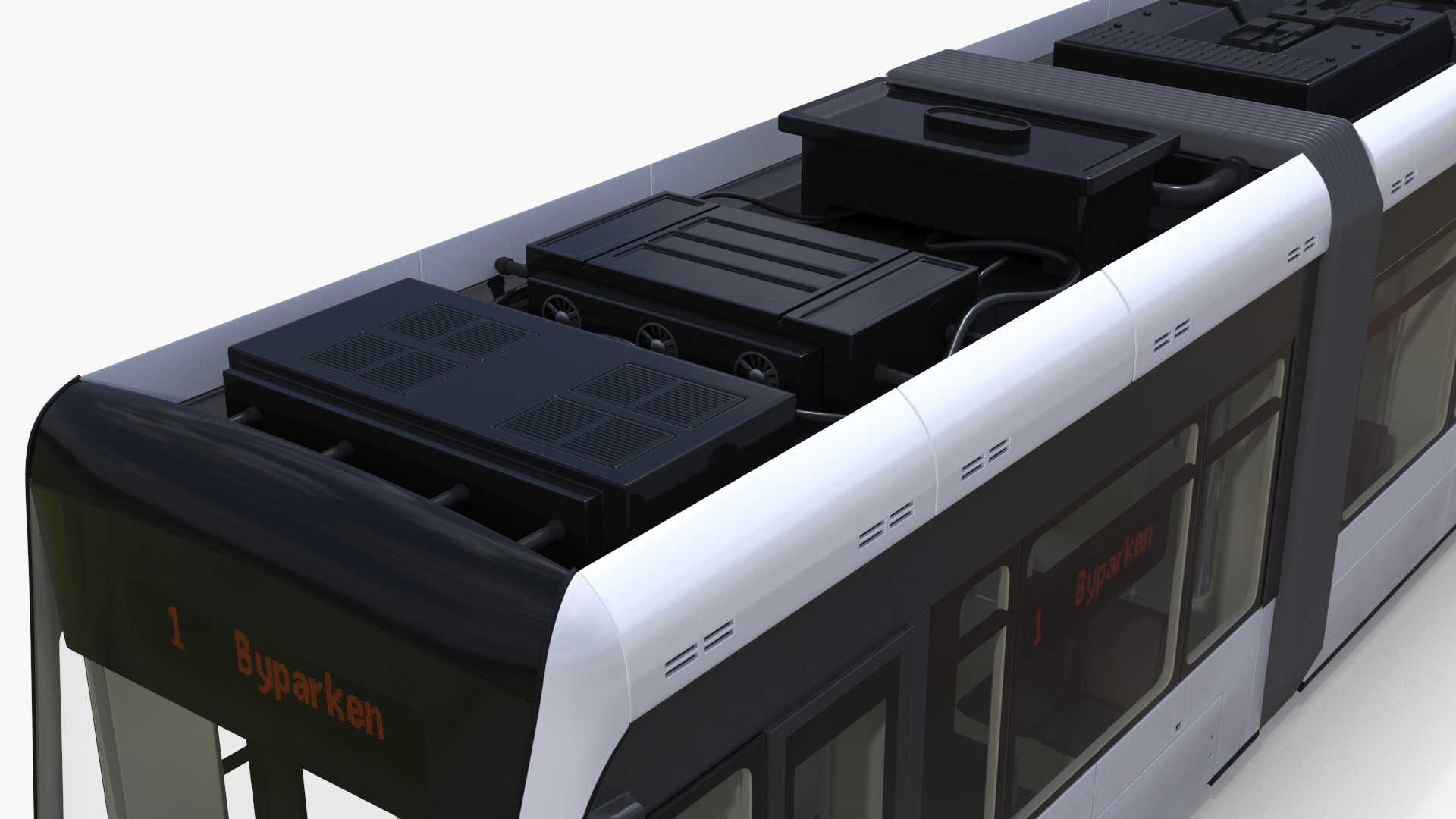 3D model City Tram White