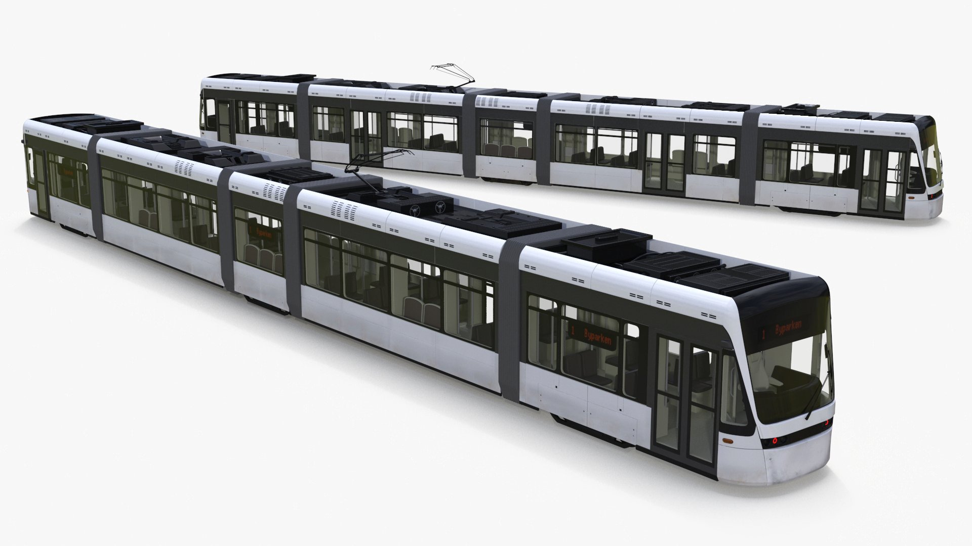 3D model City Tram White