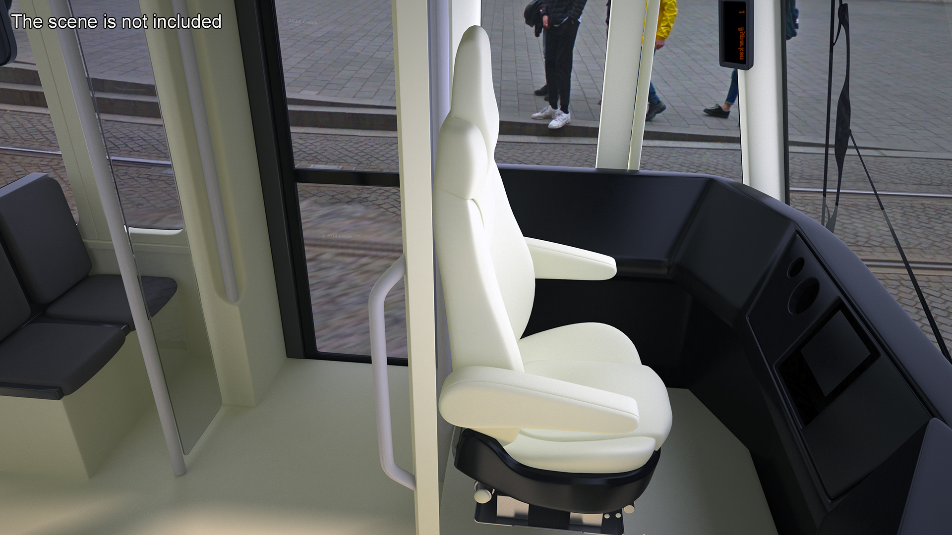 3D model City Tram White