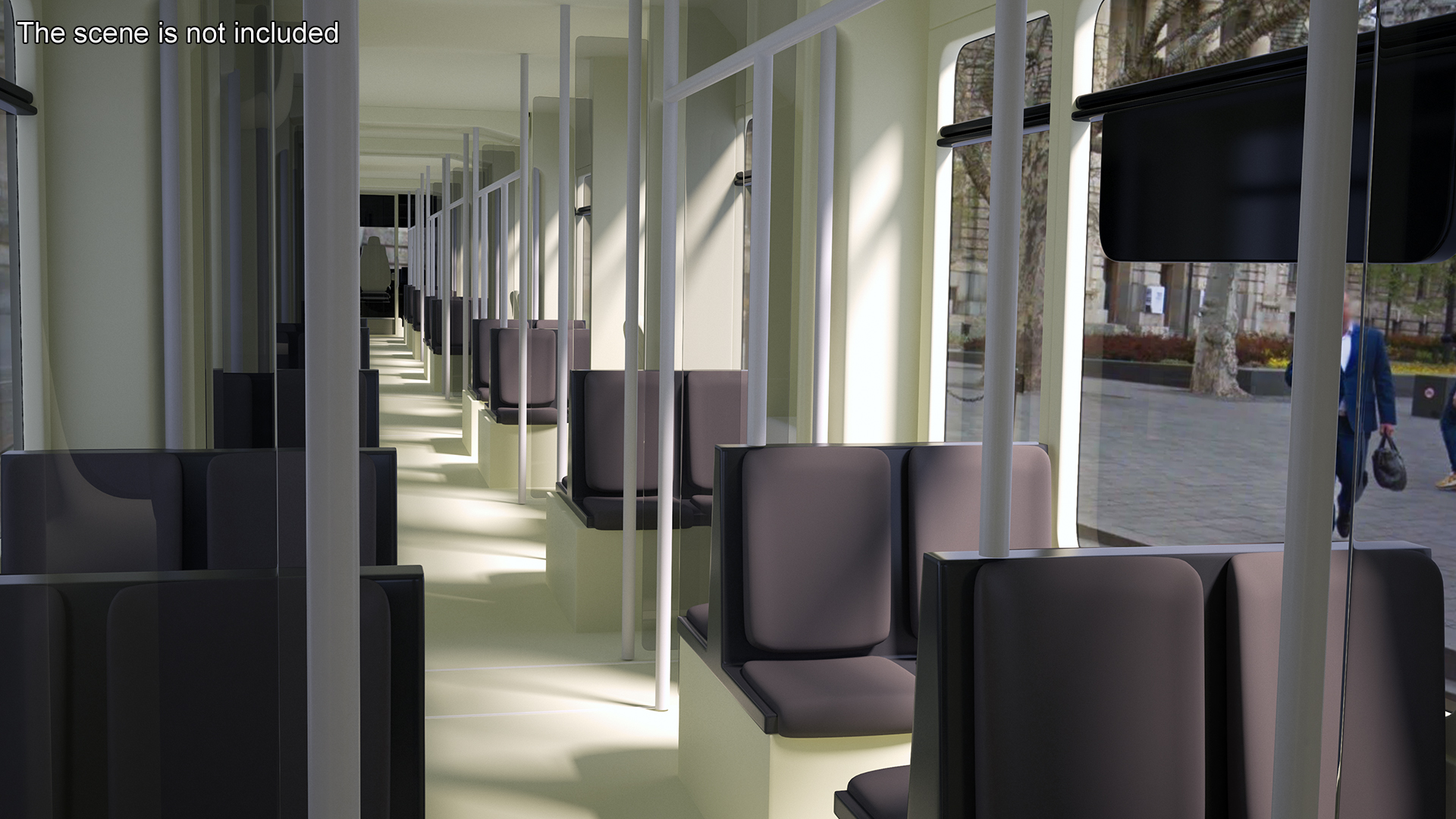 3D model City Tram White