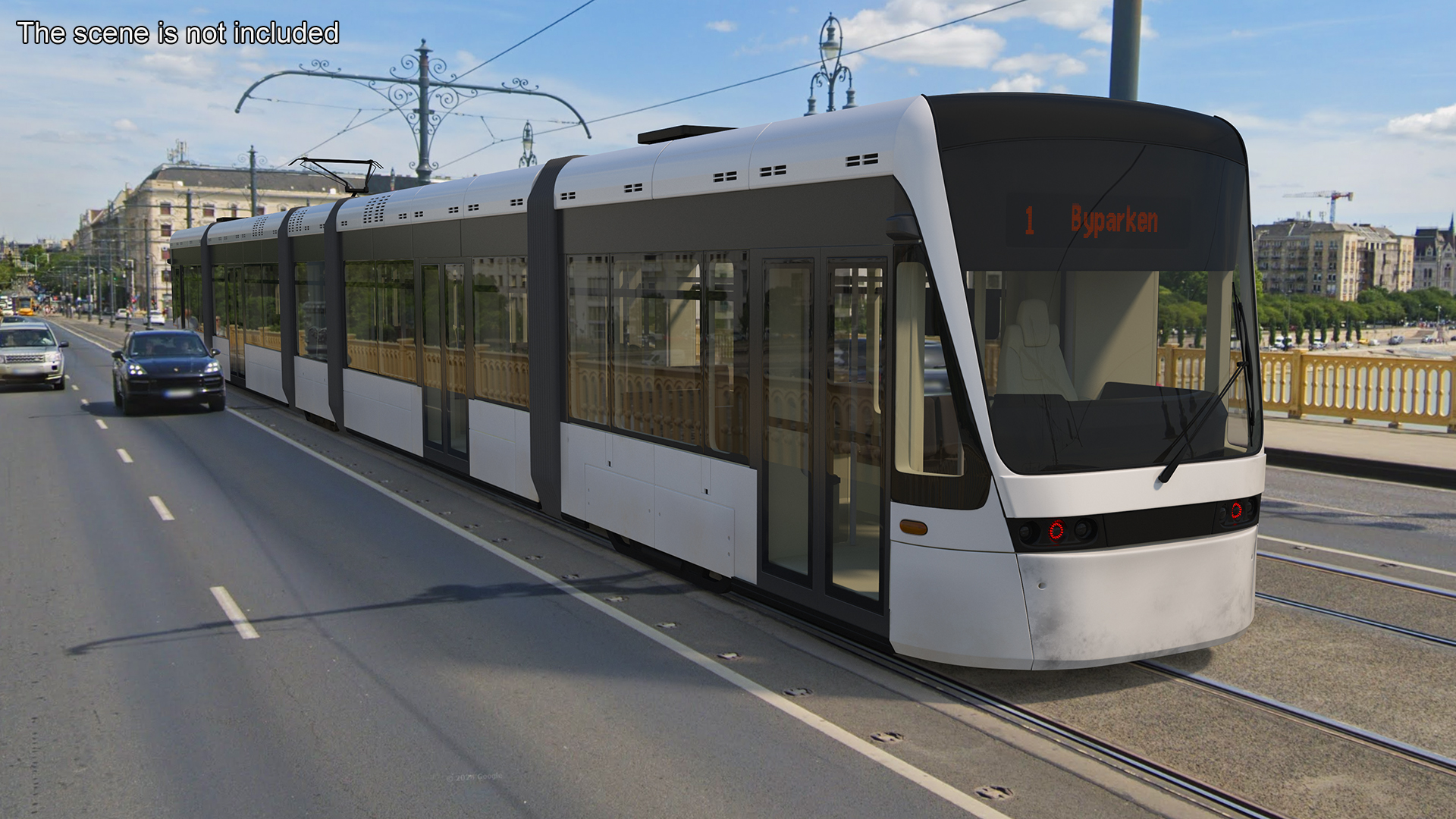 3D model City Tram White