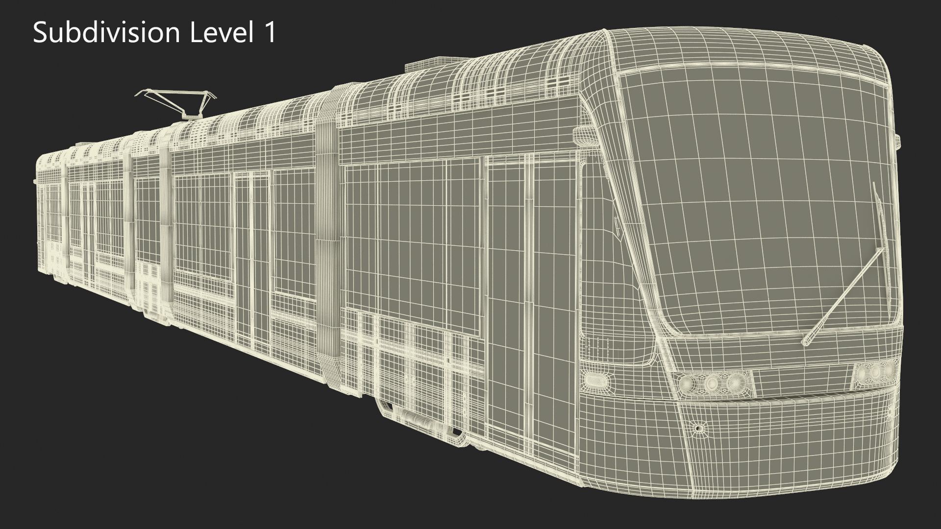 3D model City Tram White