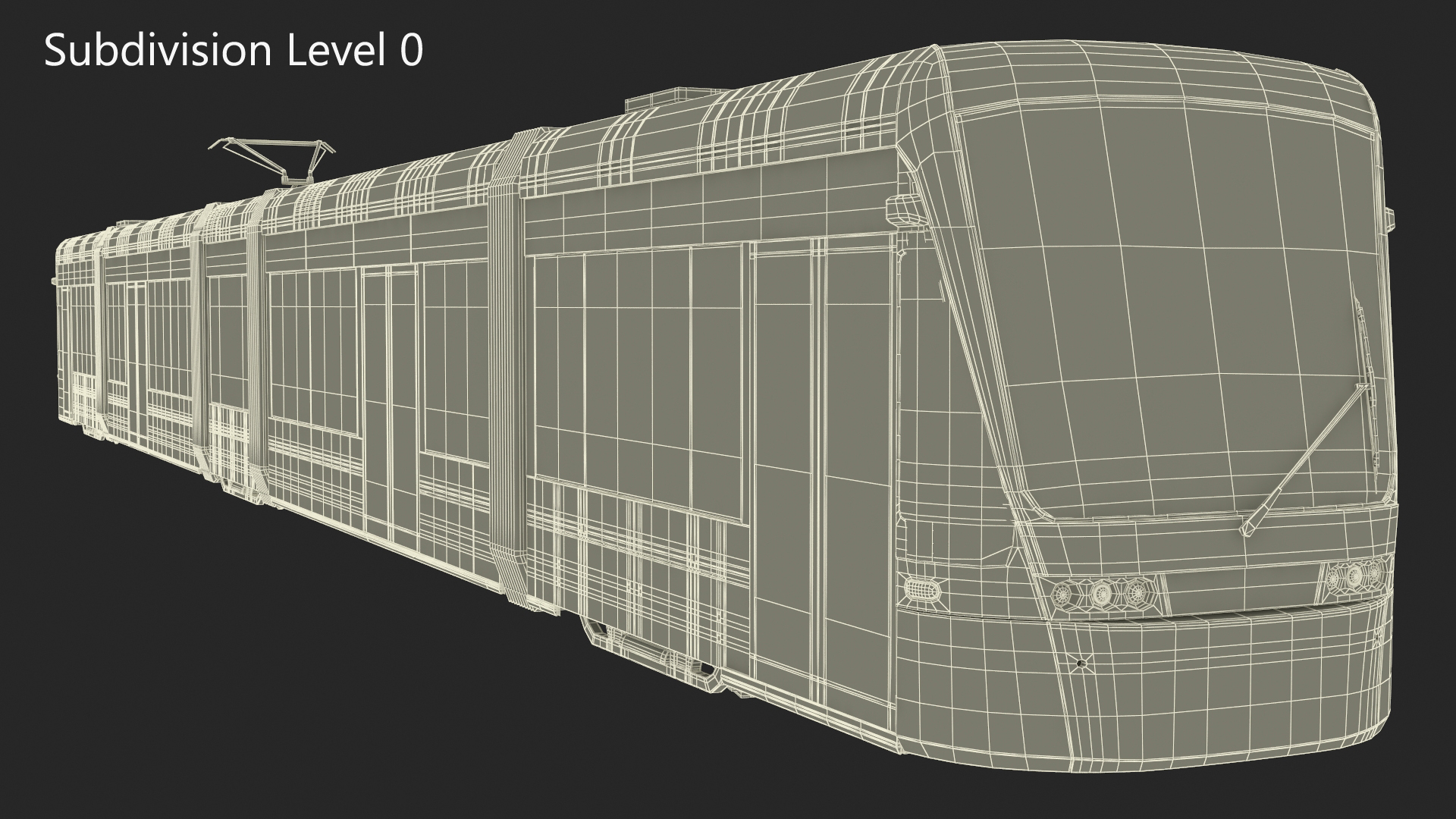 3D model City Tram White