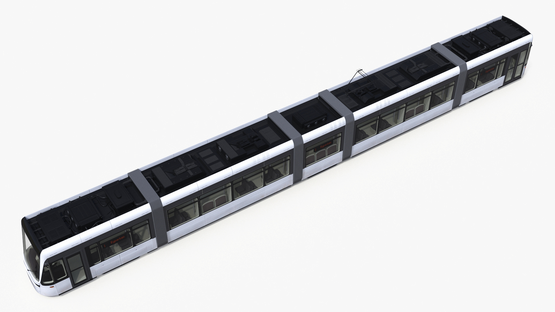 3D model City Tram White