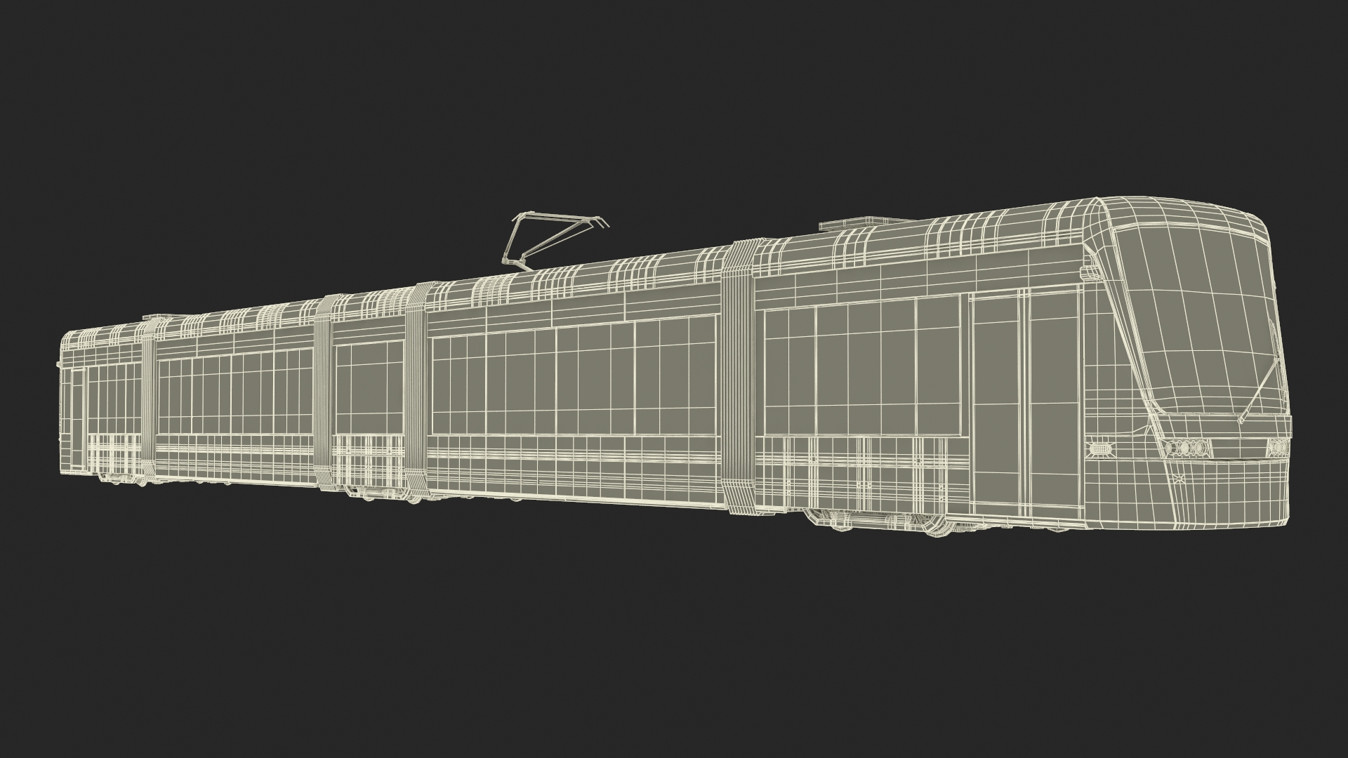 3D model City Tram White