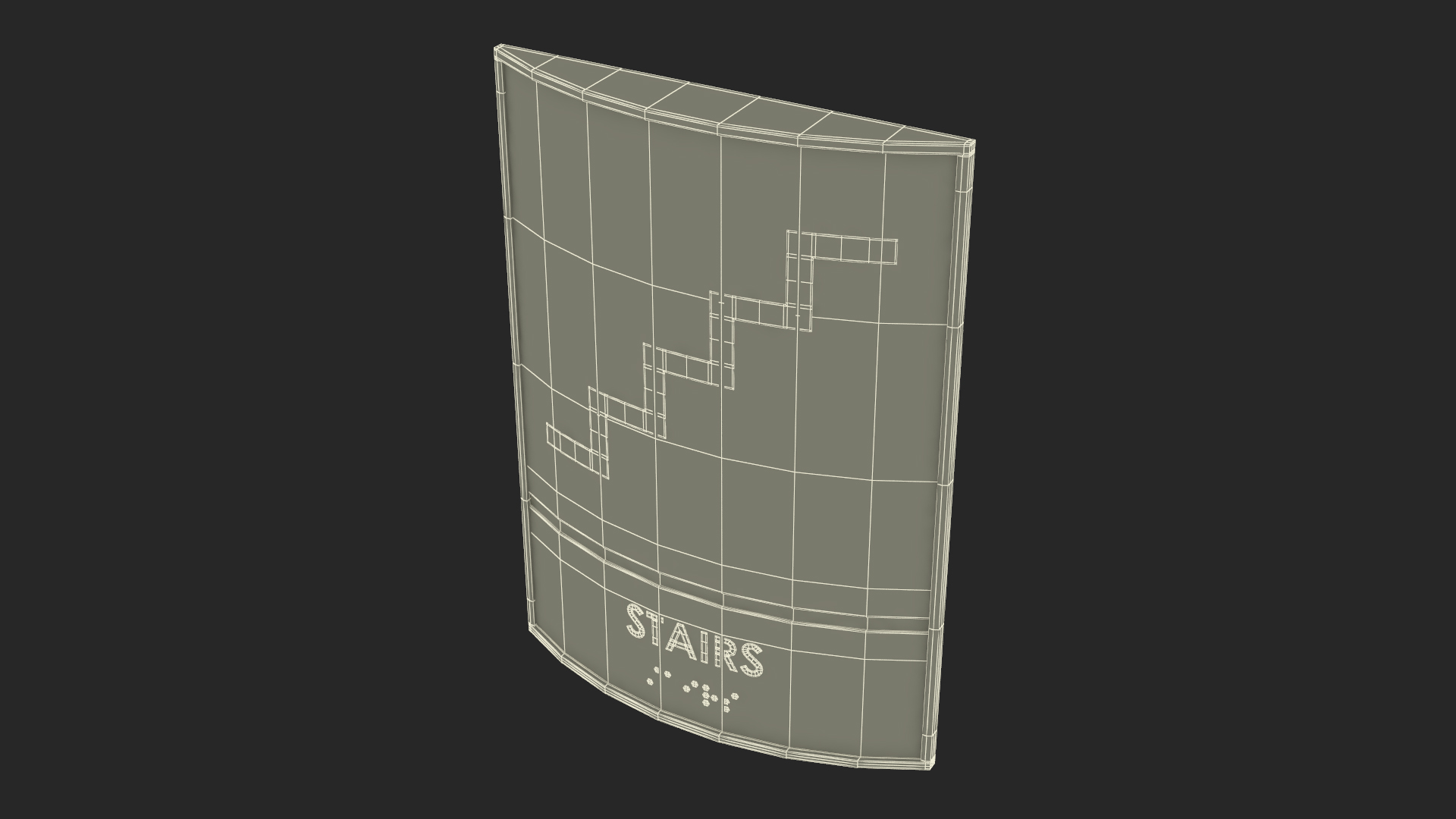 Stairs Braille Sign 3D model