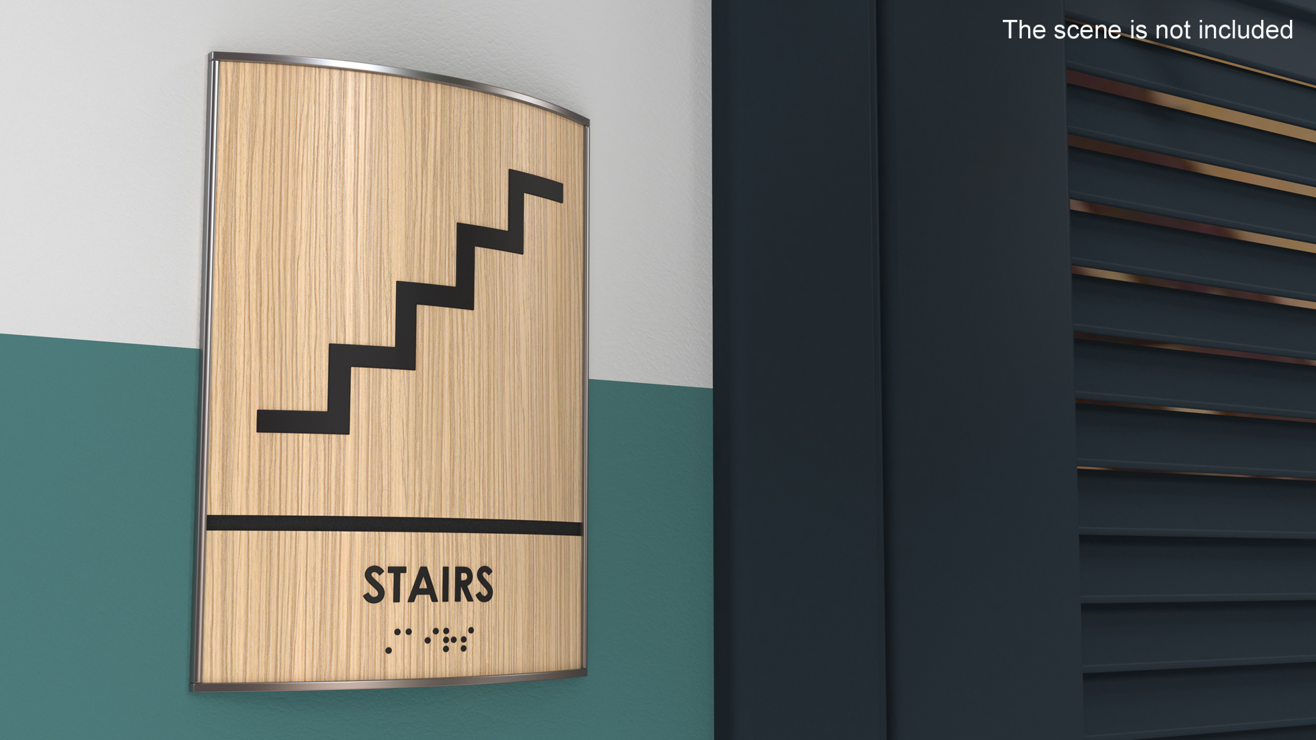 Stairs Braille Sign 3D model