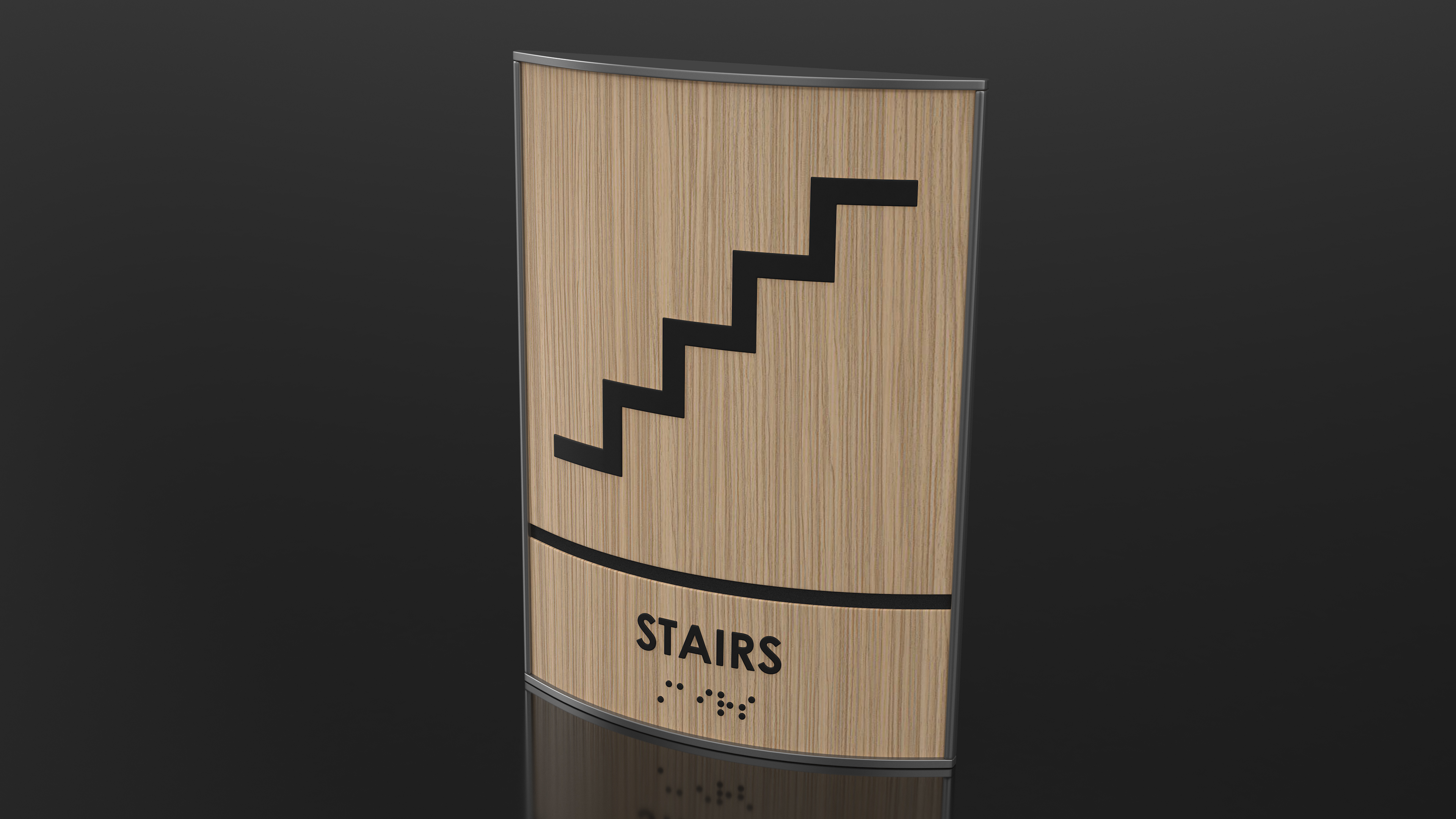 Stairs Braille Sign 3D model