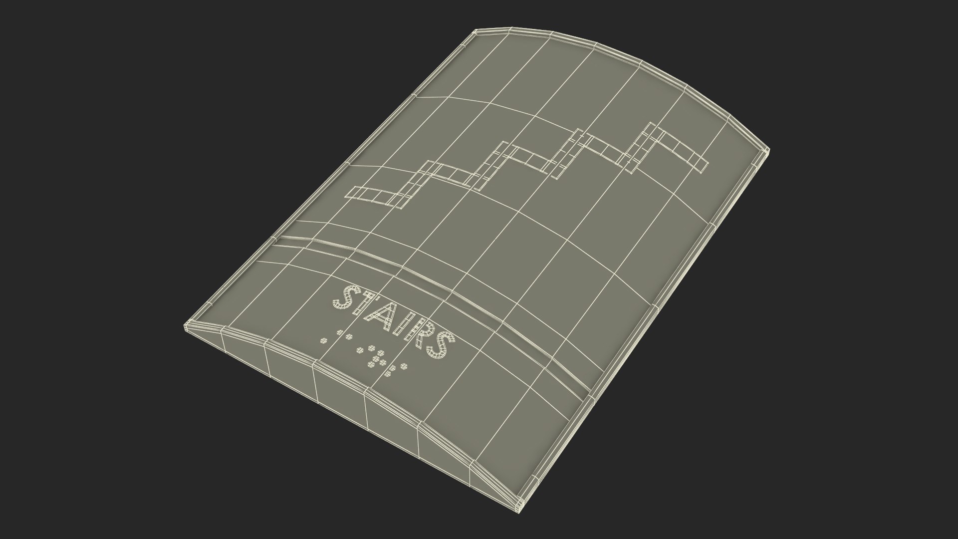 Stairs Braille Sign 3D model