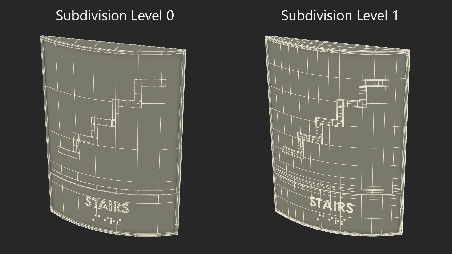Stairs Braille Sign 3D model