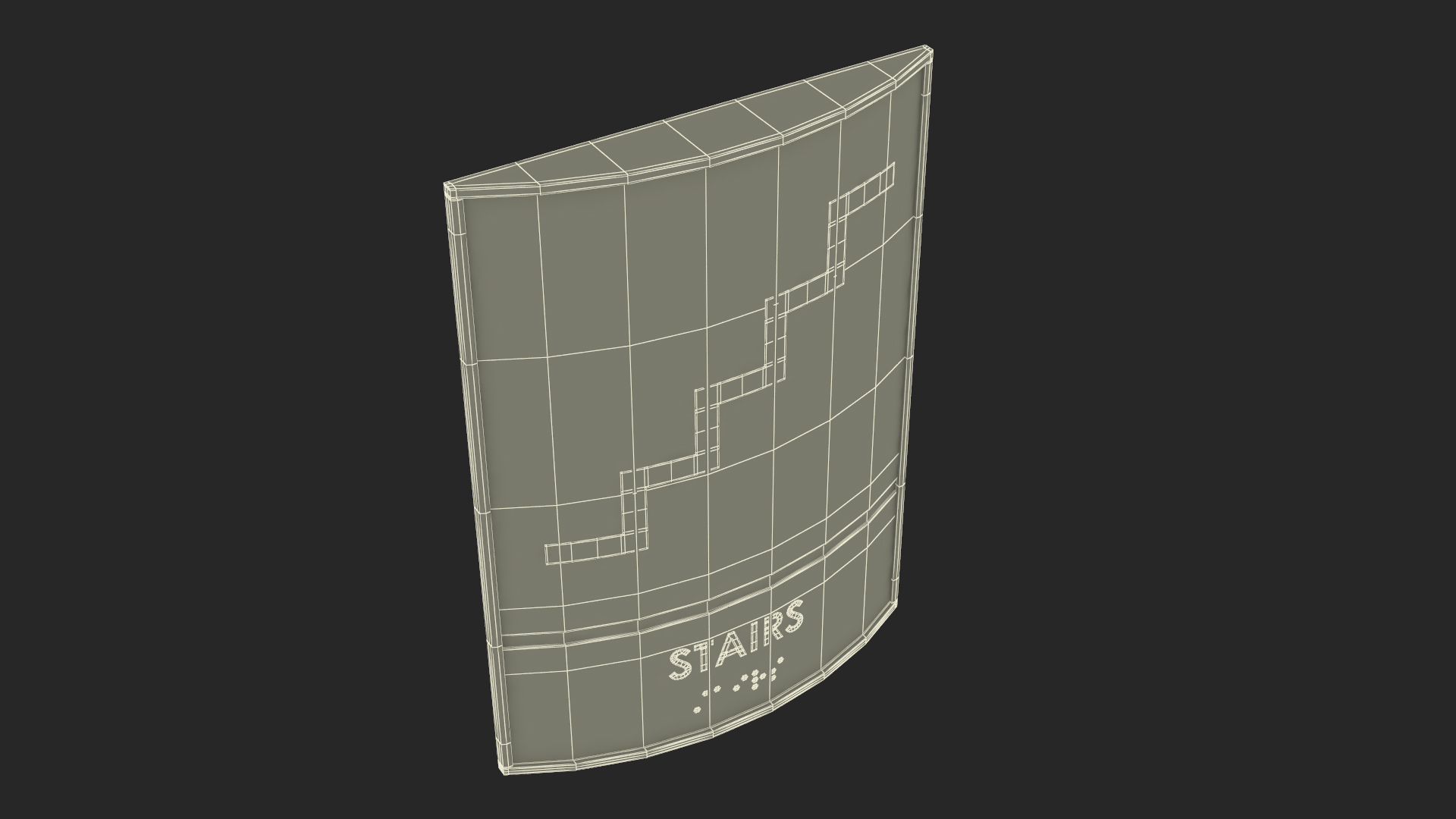 Stairs Braille Sign 3D model
