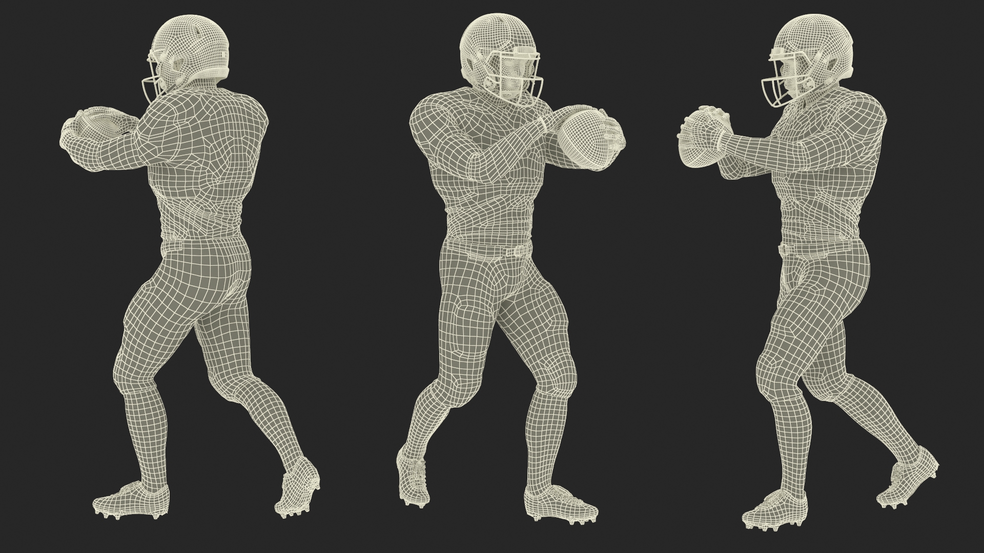 3D model Rugby Player and Training Ball
