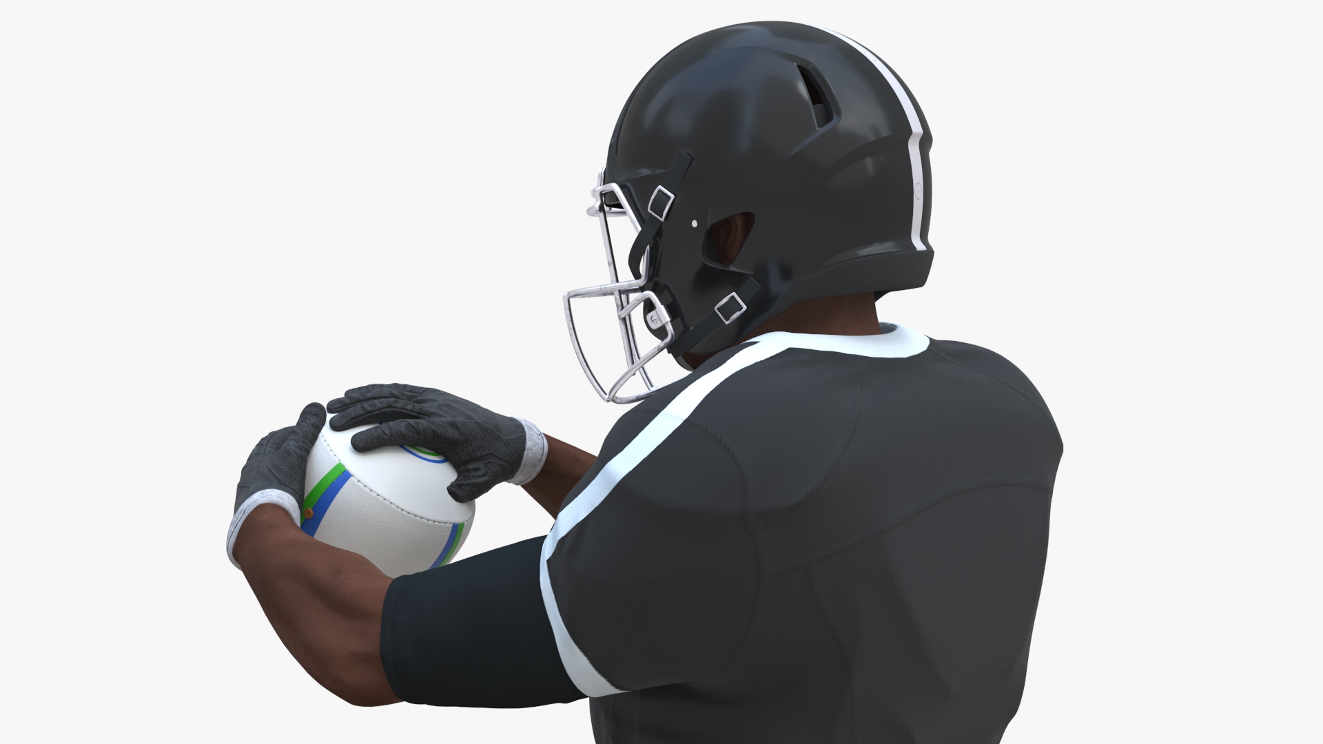 3D model Rugby Player and Training Ball