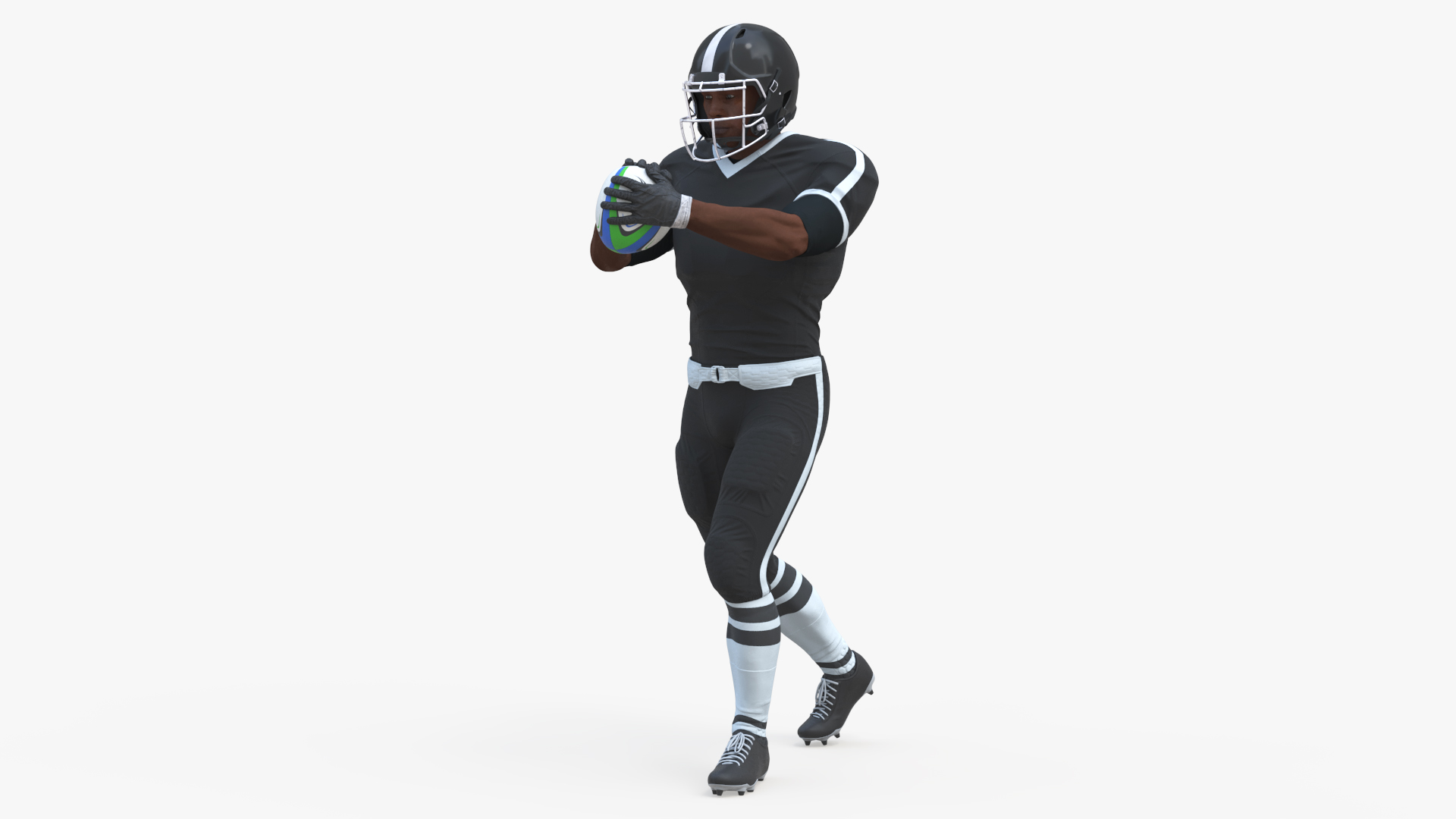 3D model Rugby Player and Training Ball