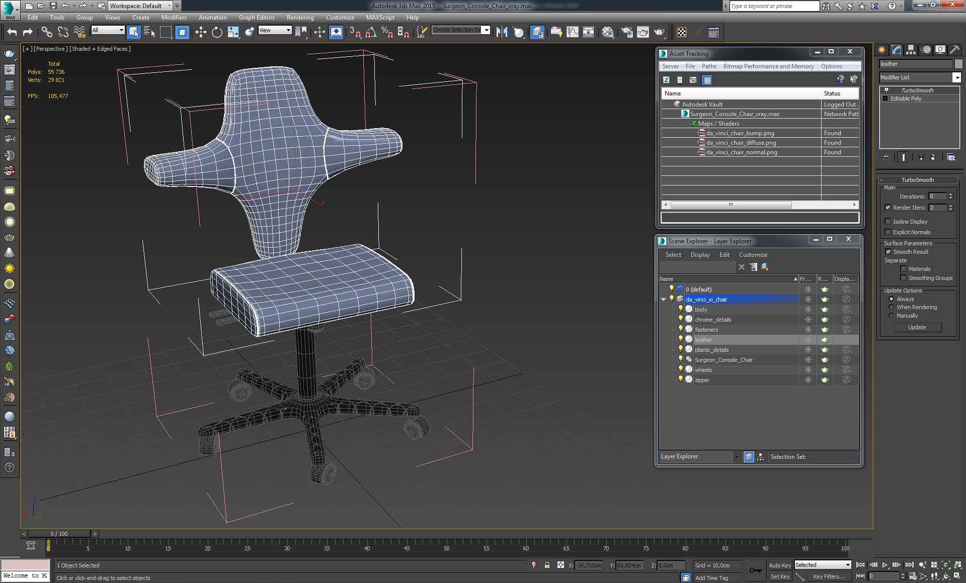 3D Surgeon Console Chair