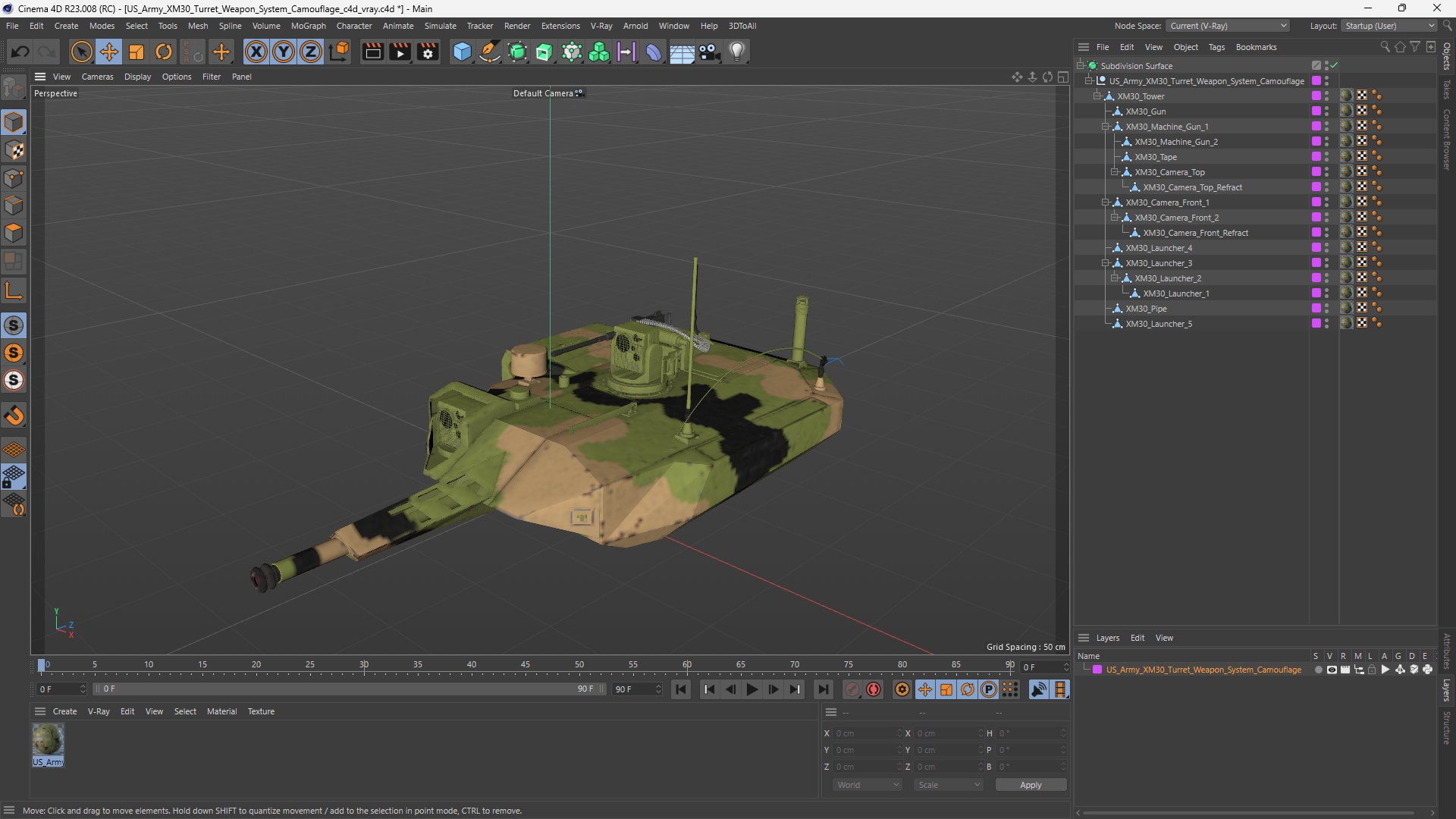 US Army XM30 Turret Weapon System Camouflage - view 12