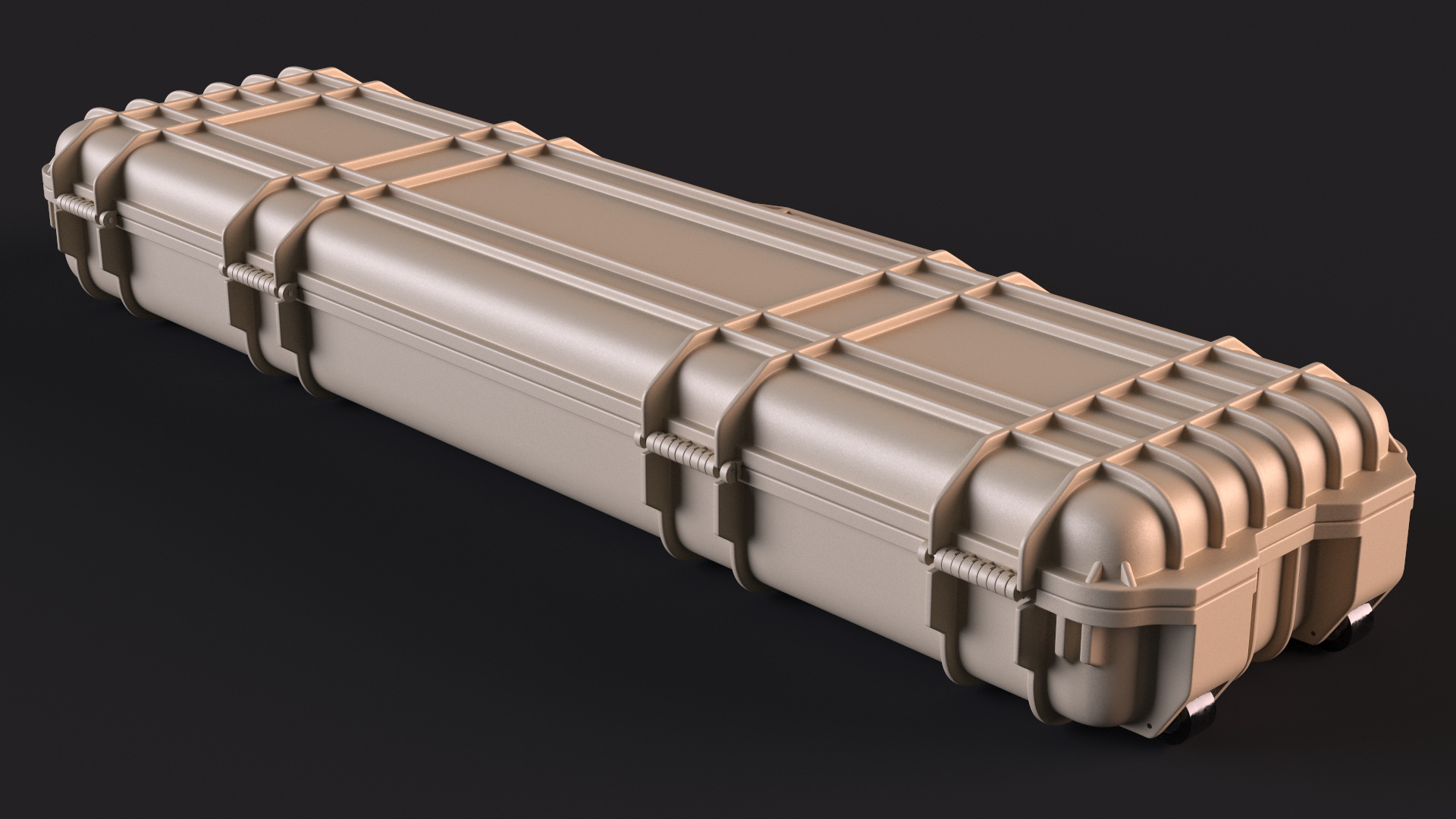 Waterproof Rifle Case Sand Color 3D