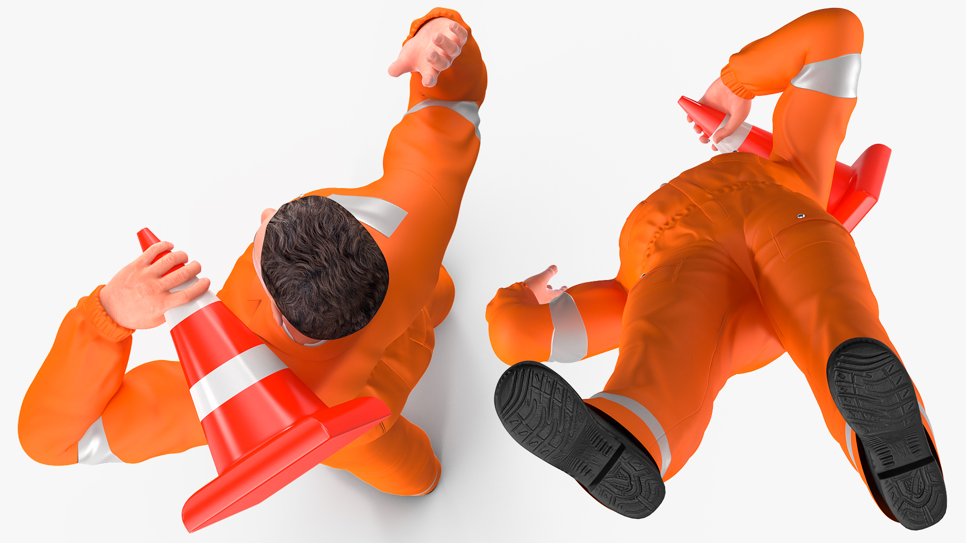 3D model Road Worker Greeting Pose