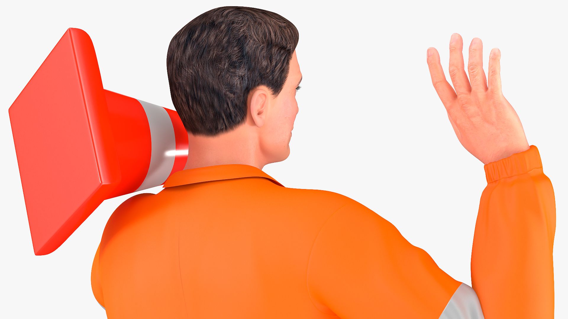 3D model Road Worker Greeting Pose